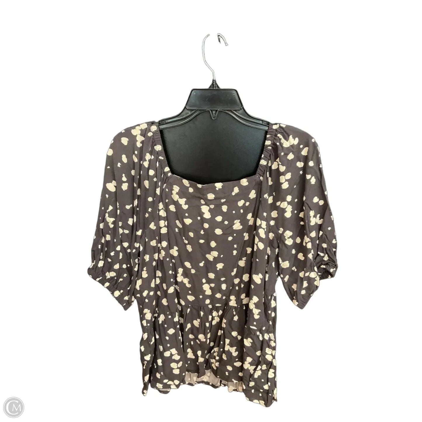 Top Short Sleeve By Loft In Polkadot Pattern, Size: L