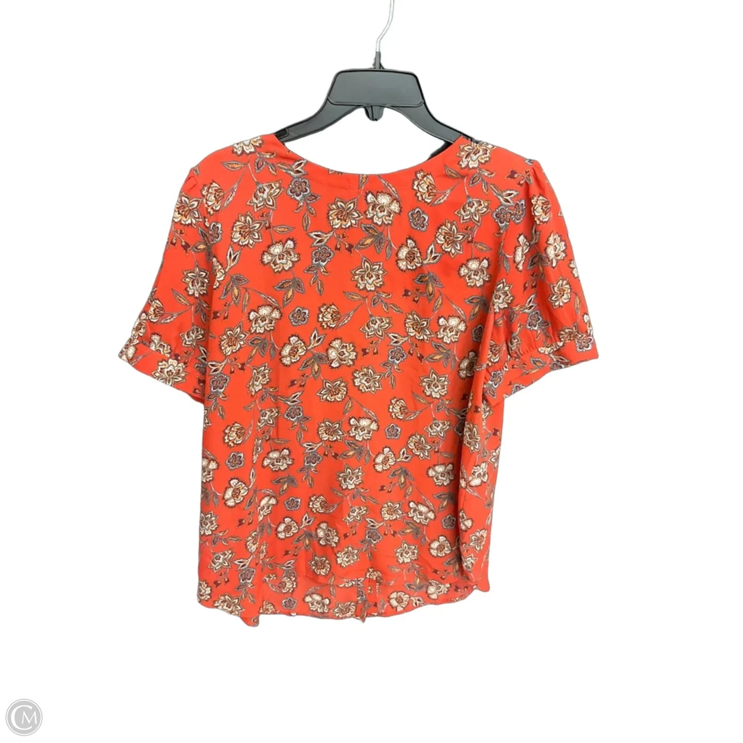Top Short Sleeve By Loft In Orange, Size: L