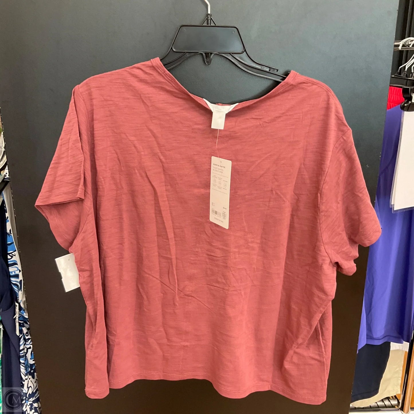 Athletic Top Short Sleeve By Athleta In Red, Size: 1x