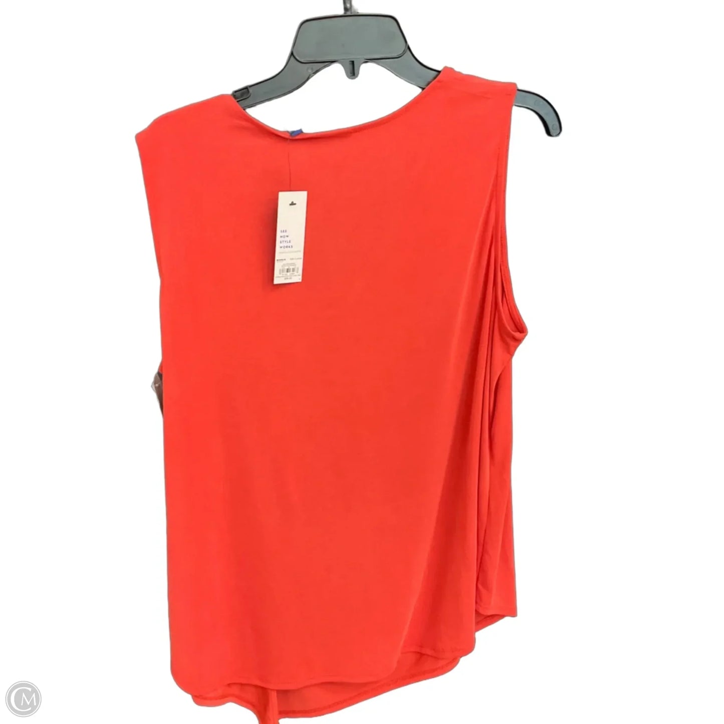 Top Sleeveless By Apt 9 In Orange, Size: Xl