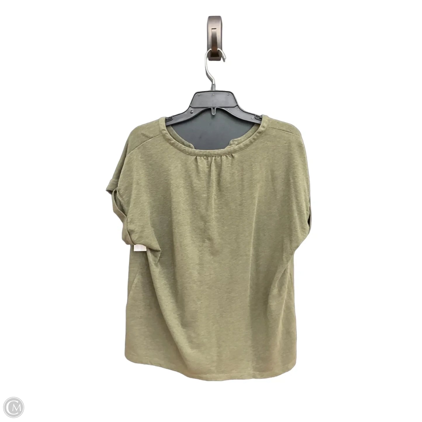 Top Short Sleeve By Loft In Green, Size: L