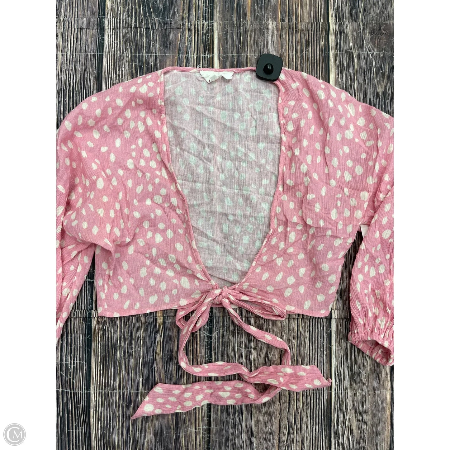 Top Long Sleeve By Anthropologie In Pink, Size: L