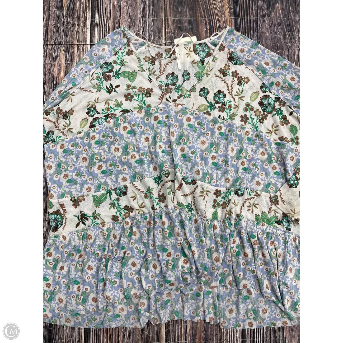 Top Long Sleeve By Free People In Floral Print, Size: L