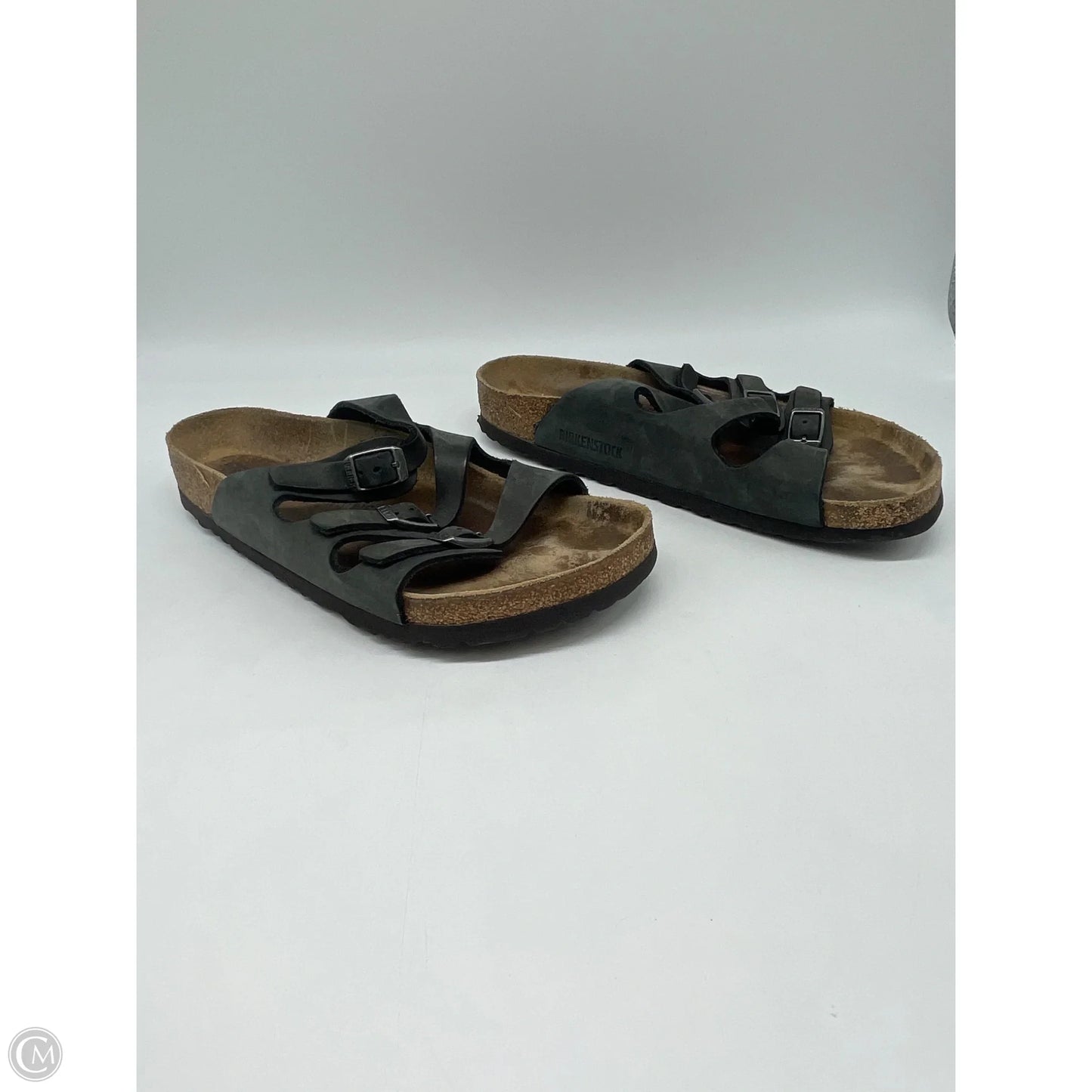 Sandals Flats By Birkenstock In Black, Size: 8