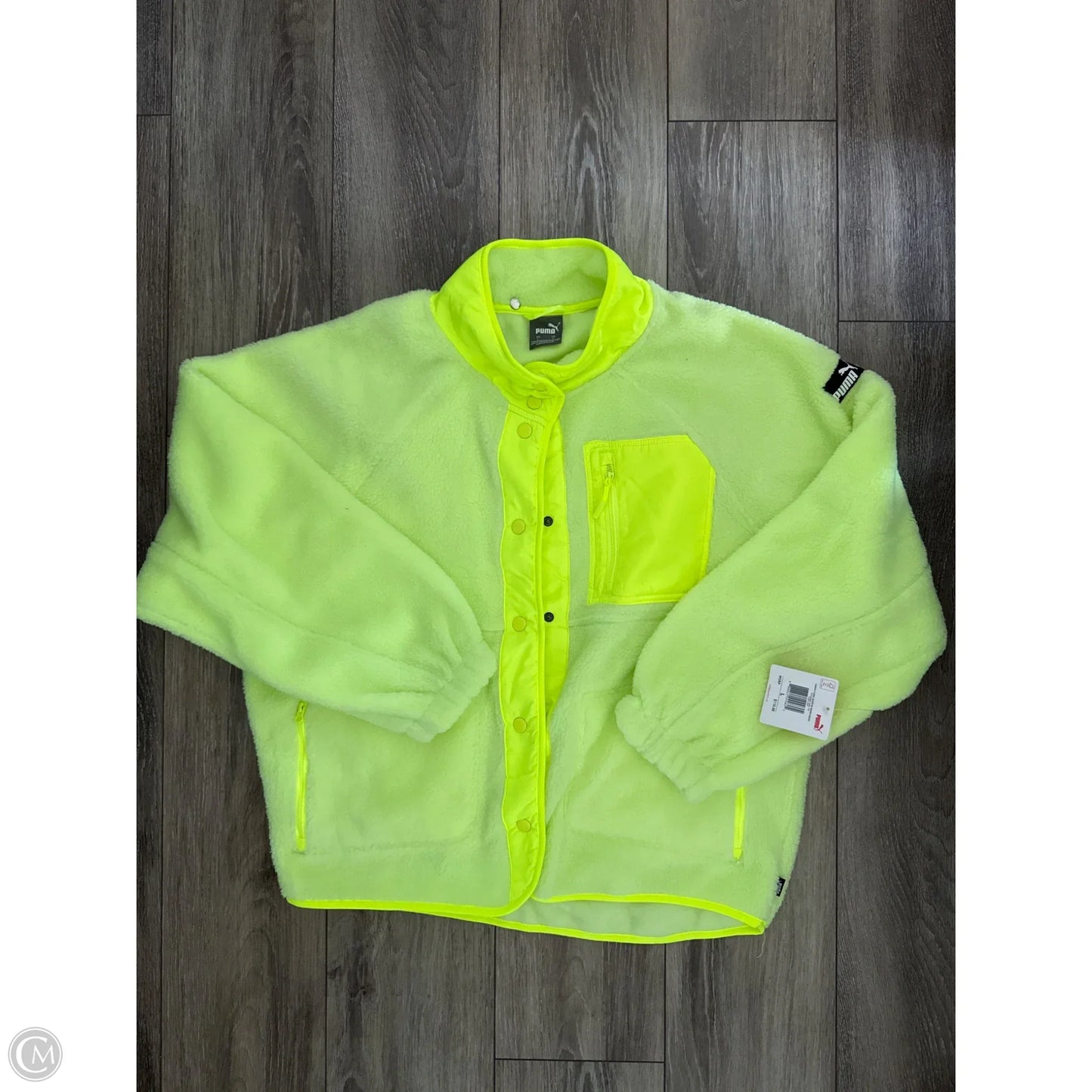 Jacket Fleece By Puma In Green, Size: L