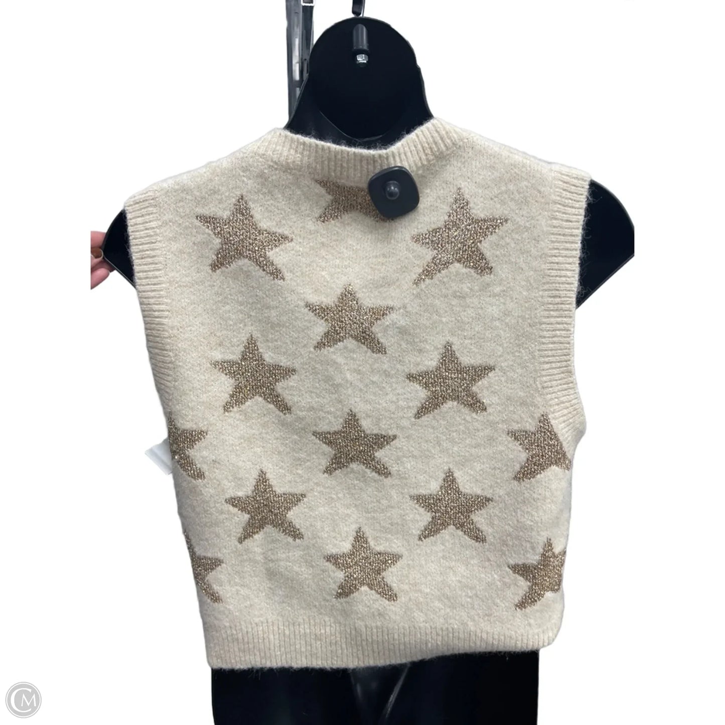 Vest Sweater By Clothes Mentor In Tan, Size: Osfm