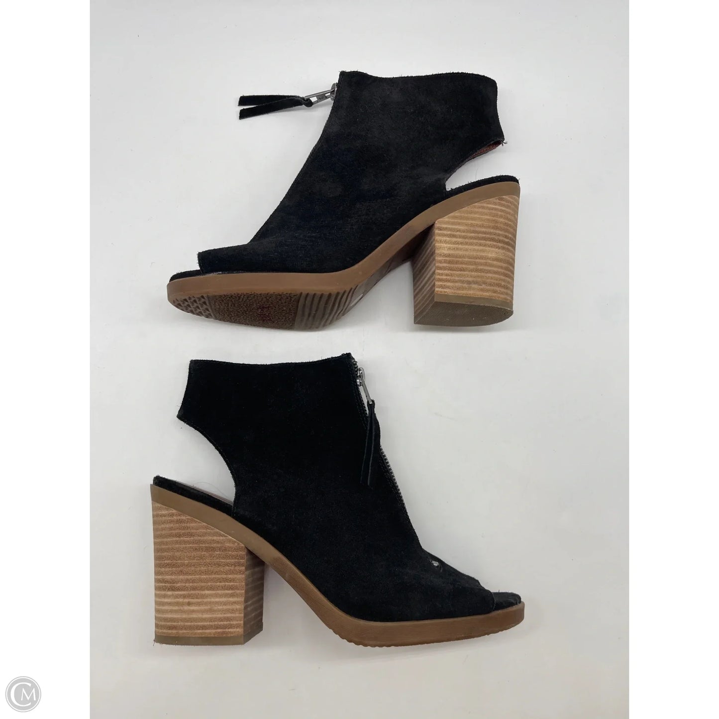 Sandals Heels Block By Lucky Brand In Black, Size: 9.5