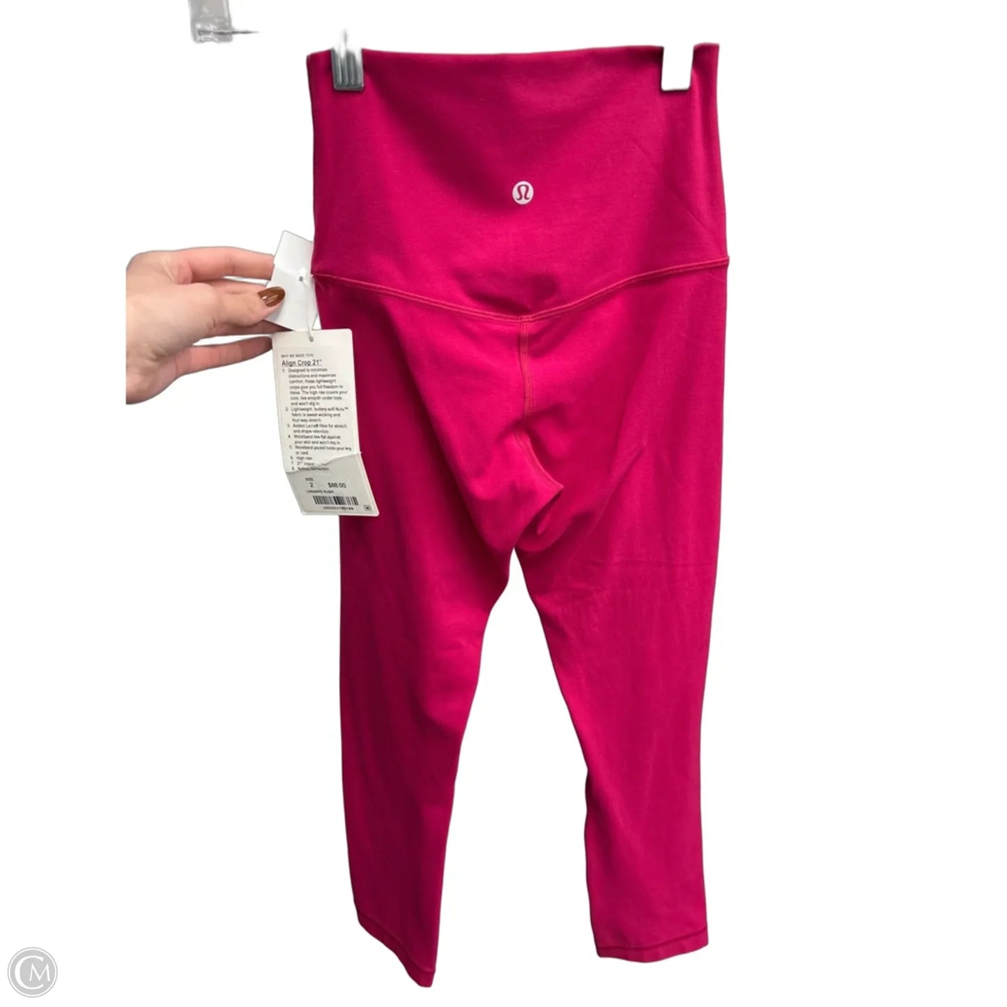 Athletic Leggings Capris By Lululemon In Pink, Size: 2