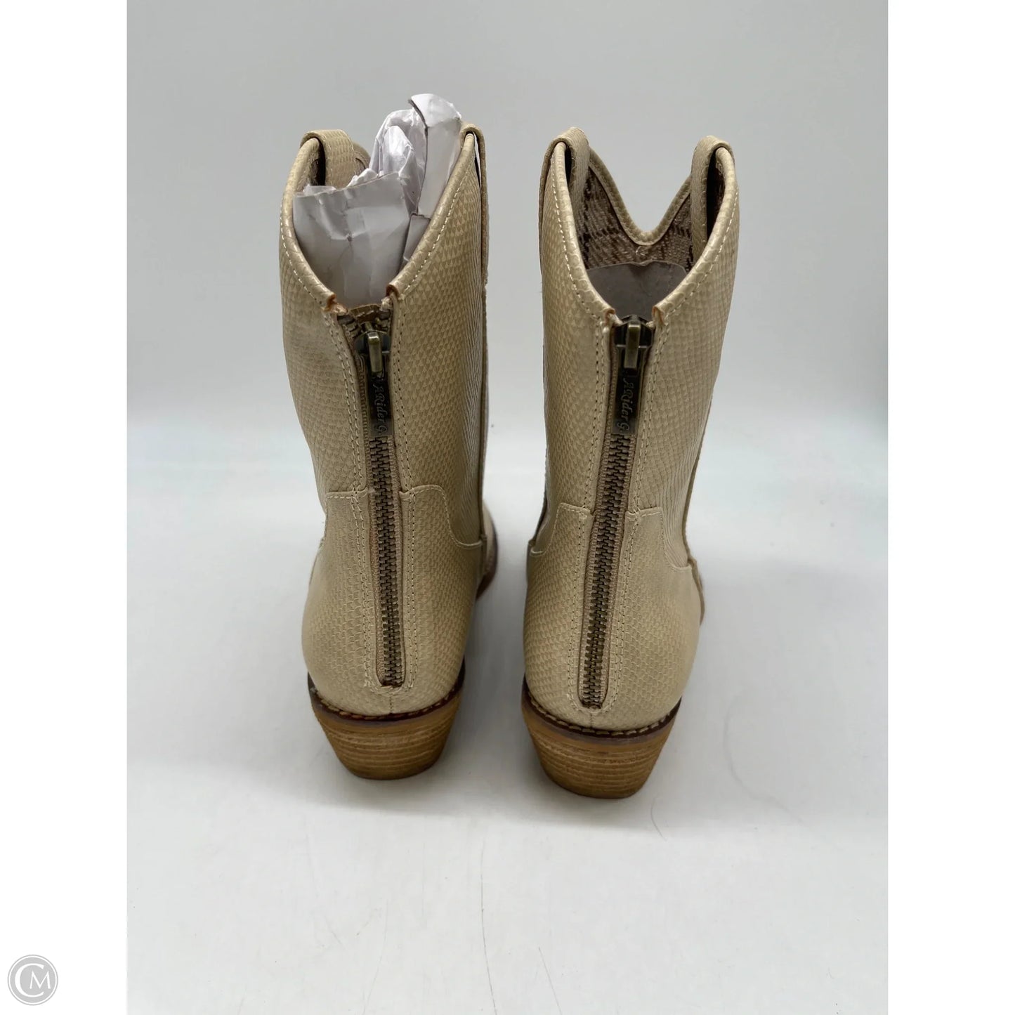 Boots Western By Clothes Mentor In Cream, Size: 10