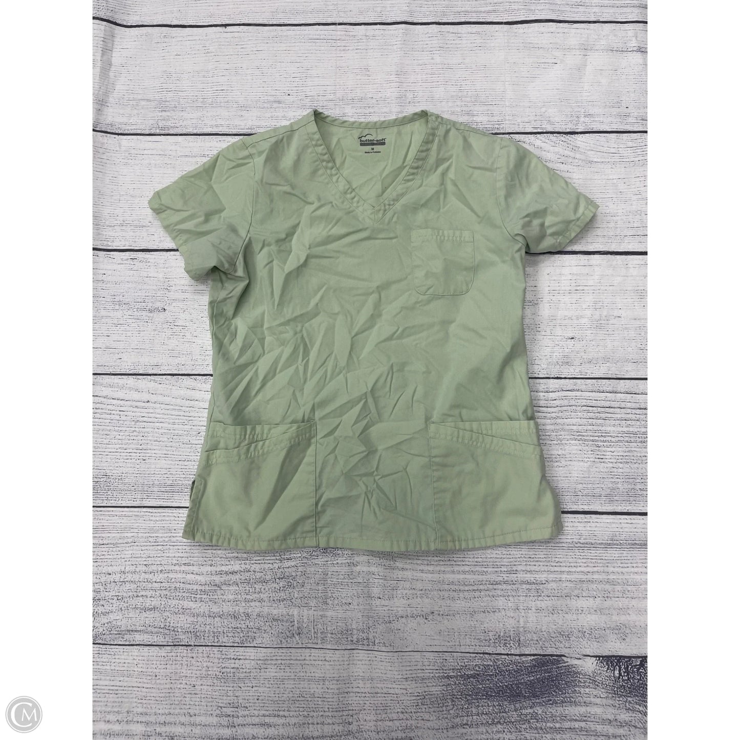Top Short Sleeve By Clothes Mentor In Green, Size: M