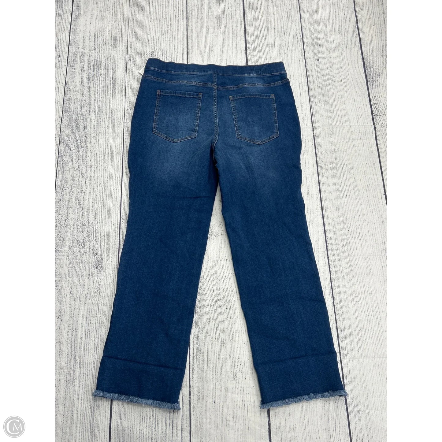 Jeans Straight By Isaac Mizrahi Live Qvc In Blue, Size: 14