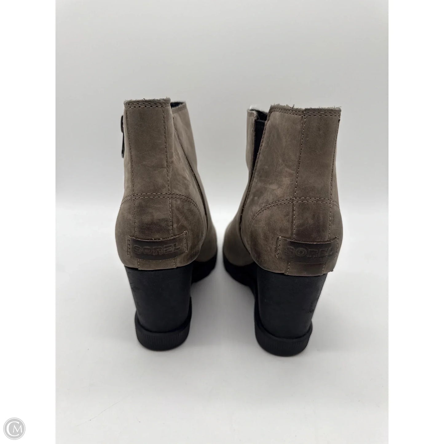 Boots Ankle Heels By Sorel In Grey, Size: 7.5