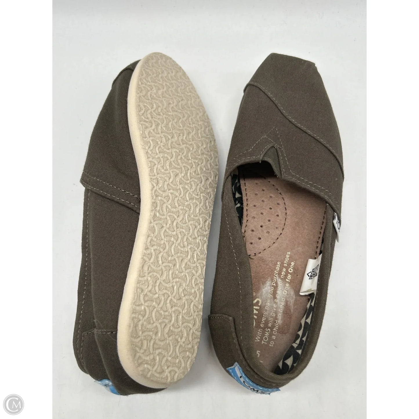 Shoes Flats By Toms In Green, Size: 5