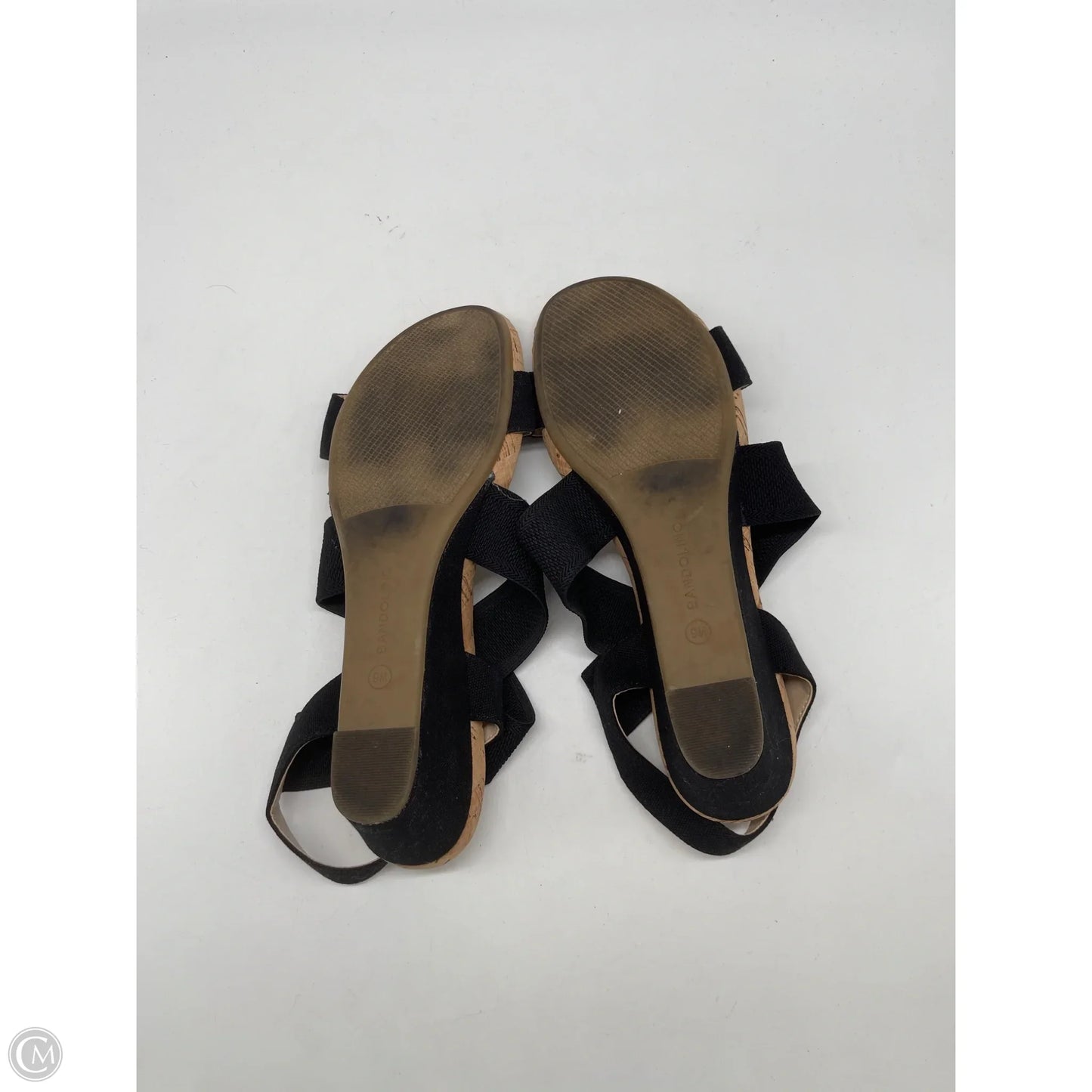 Sandals Heels Wedge By Bandolino In Black, Size: 9