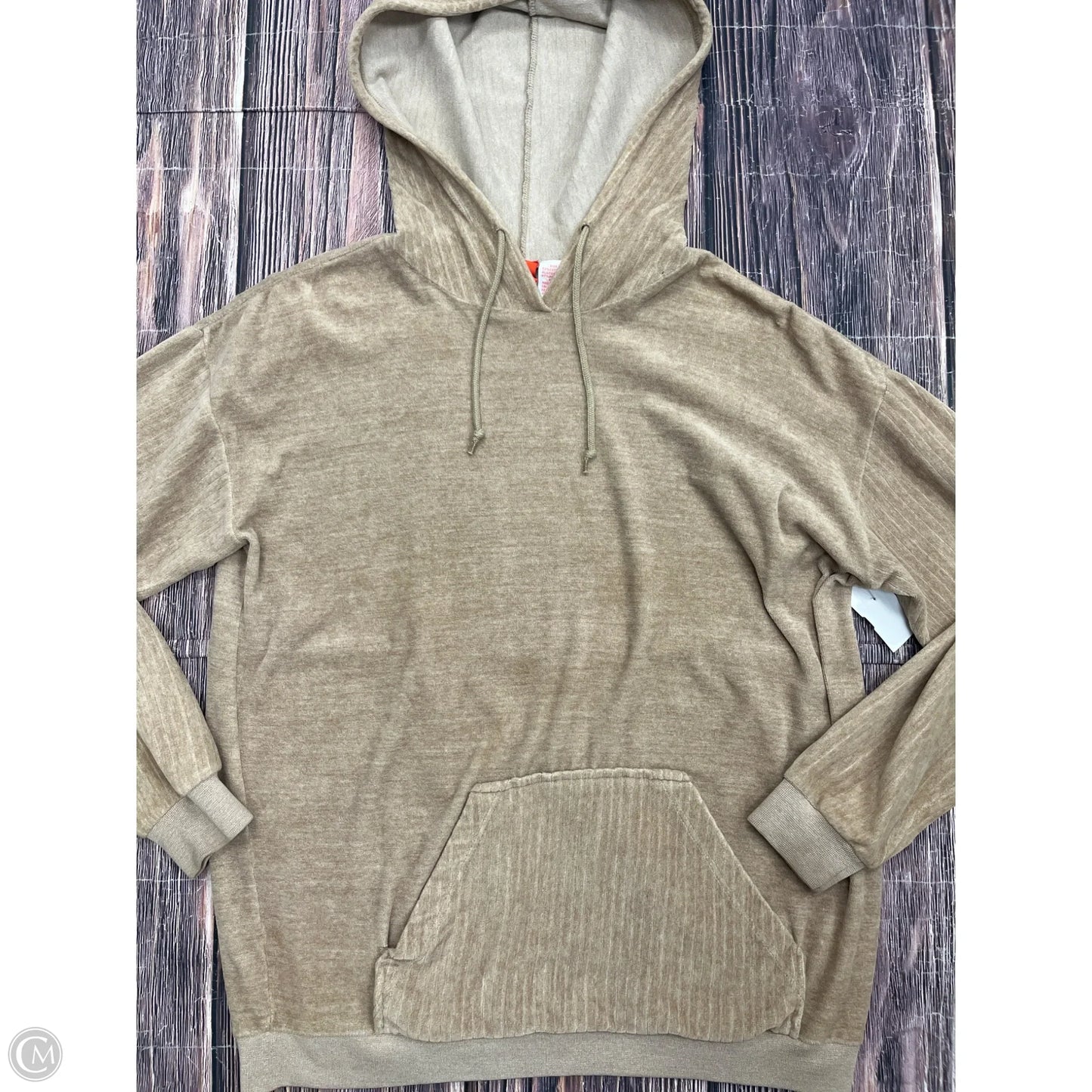 Sweatshirt Hoodie By Liz And Co In Tan, Size: Xs