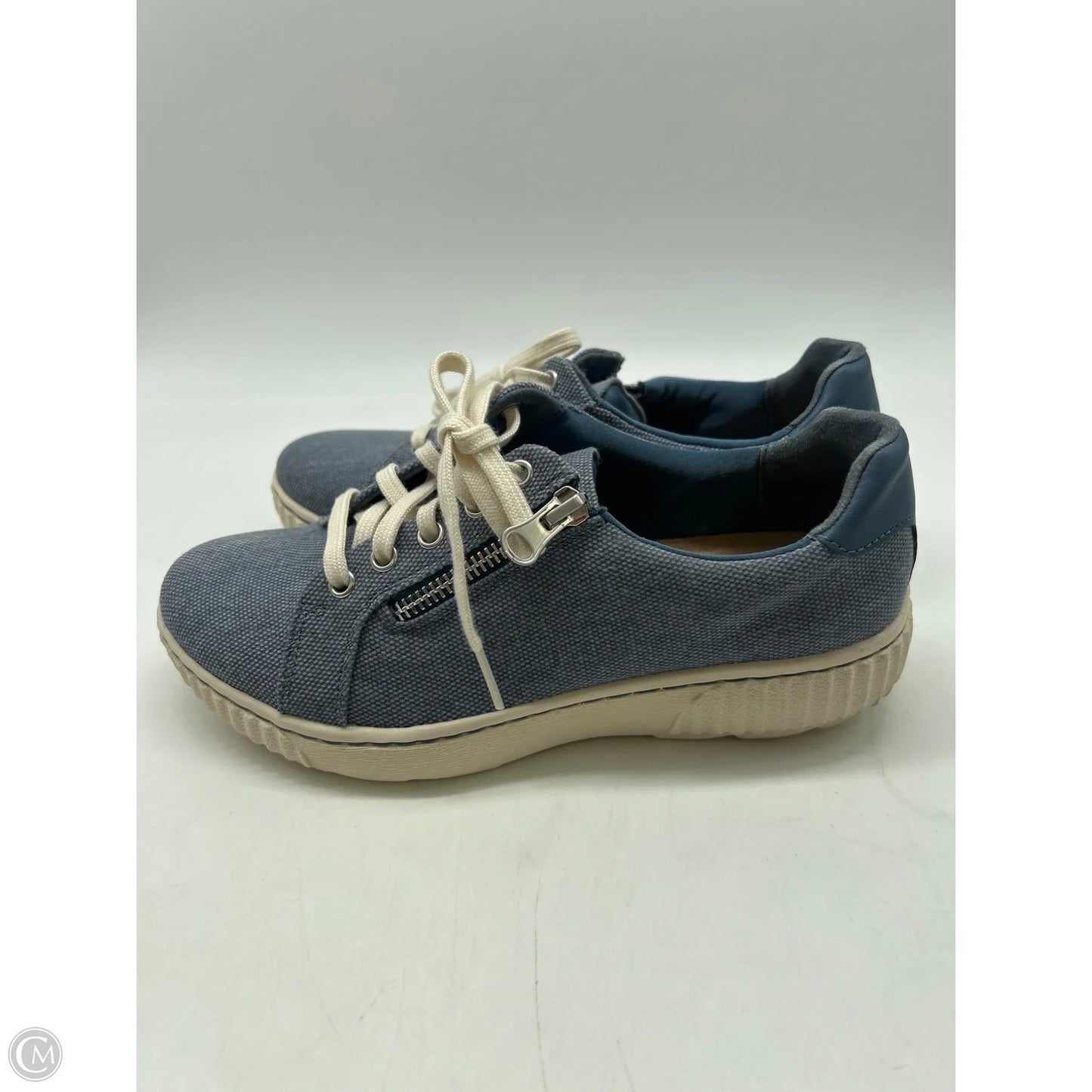 Shoes Flats By Clarks In Blue, Size: 6