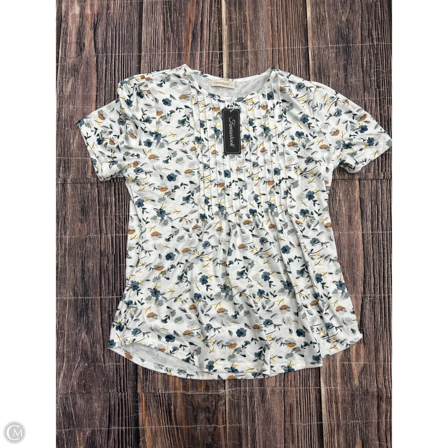 Top Short Sleeve By Clothes Mentor In White, Size: L