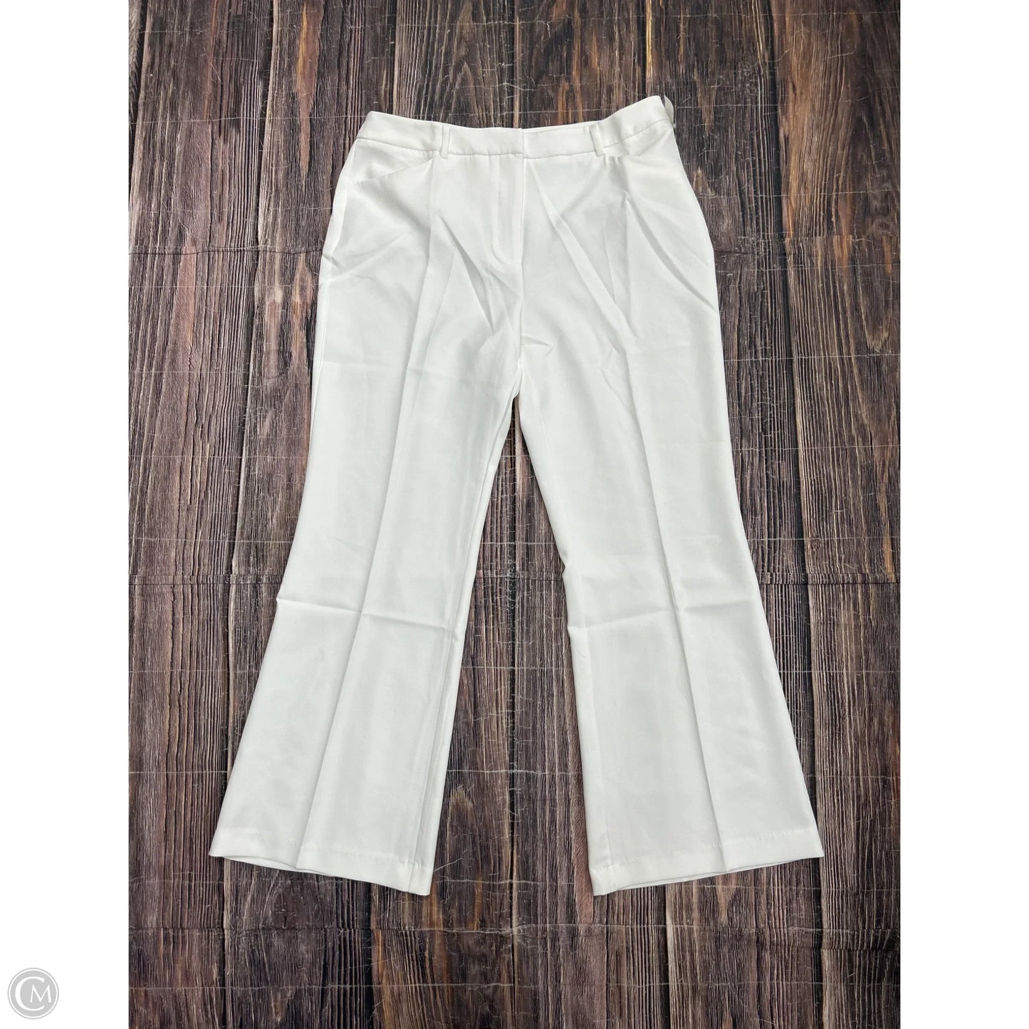 Pants Wide Leg By Scoop In White, Size: 16