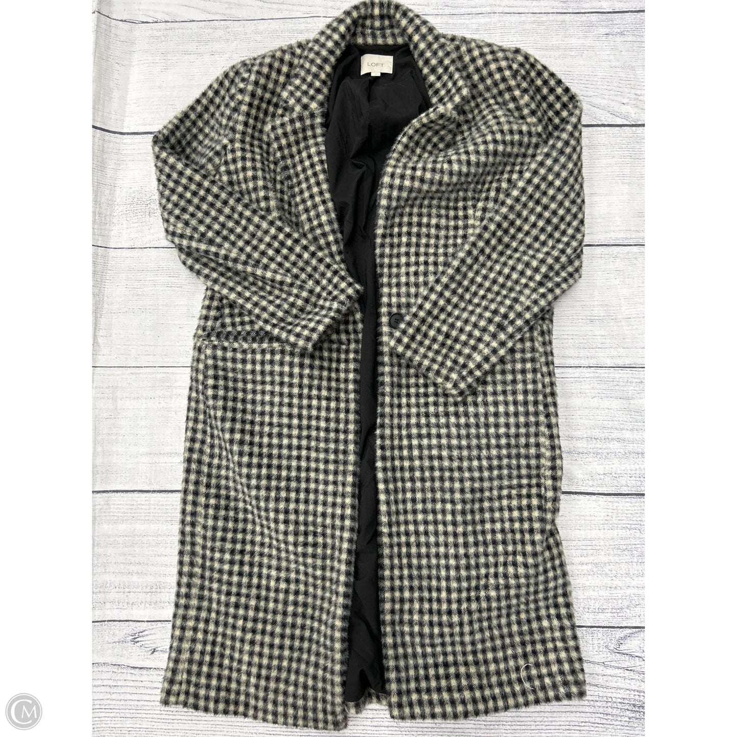Coat Faux Fur & Sherpa By Loft In Black, Size: L