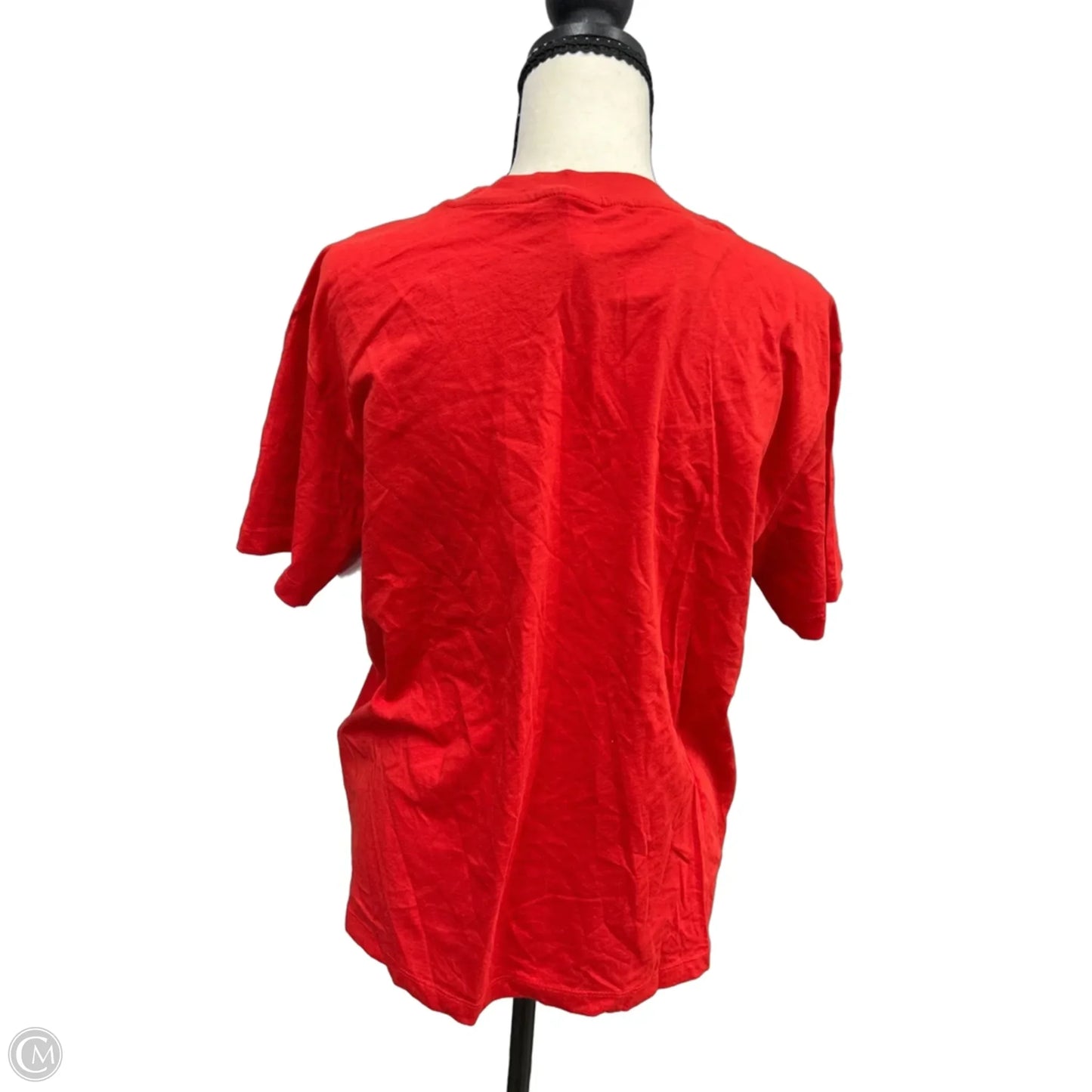 Top Short Sleeve Basic By H&m In Red, Size: M
