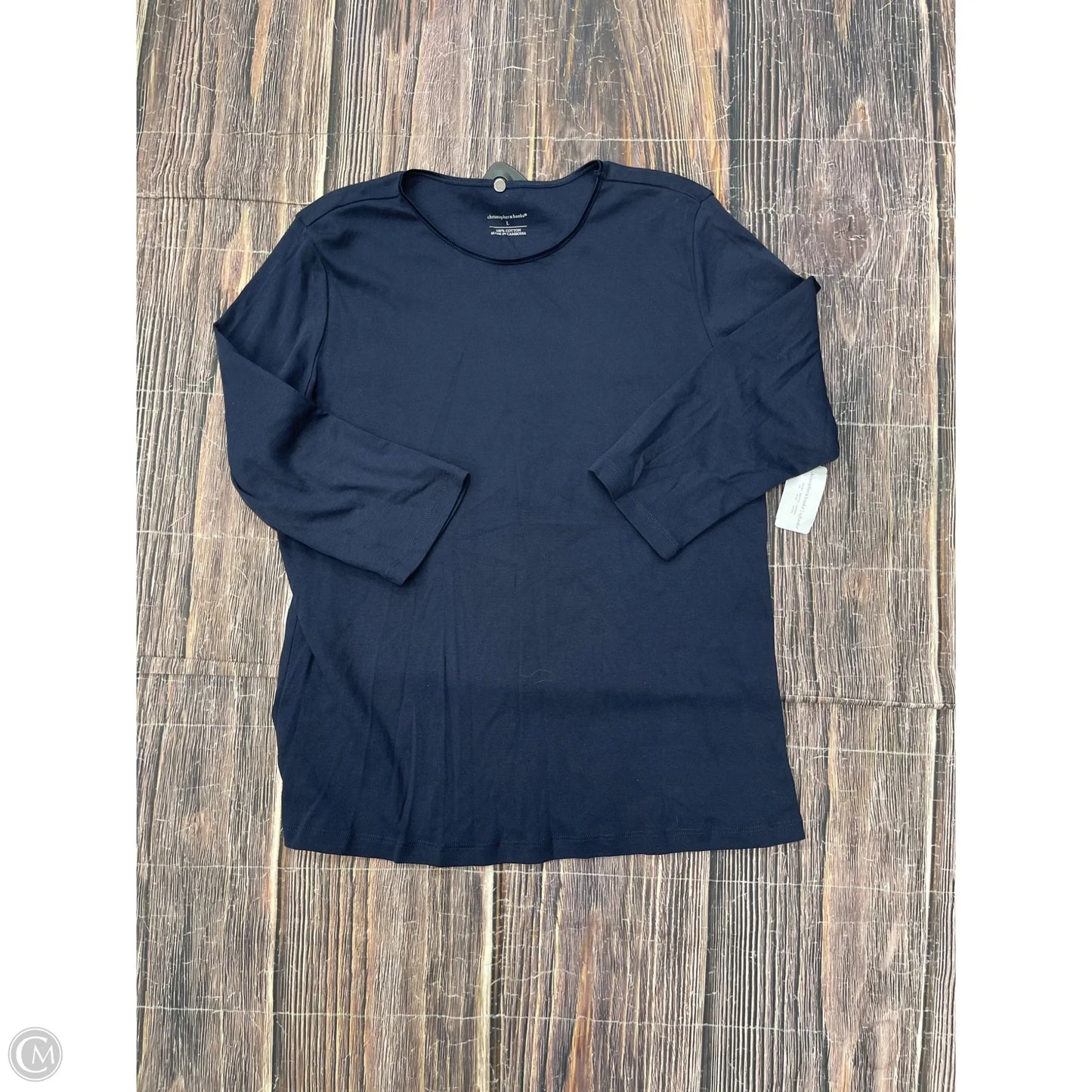 Top Long Sleeve Basic By Christopher And Banks In Navy, Size: L