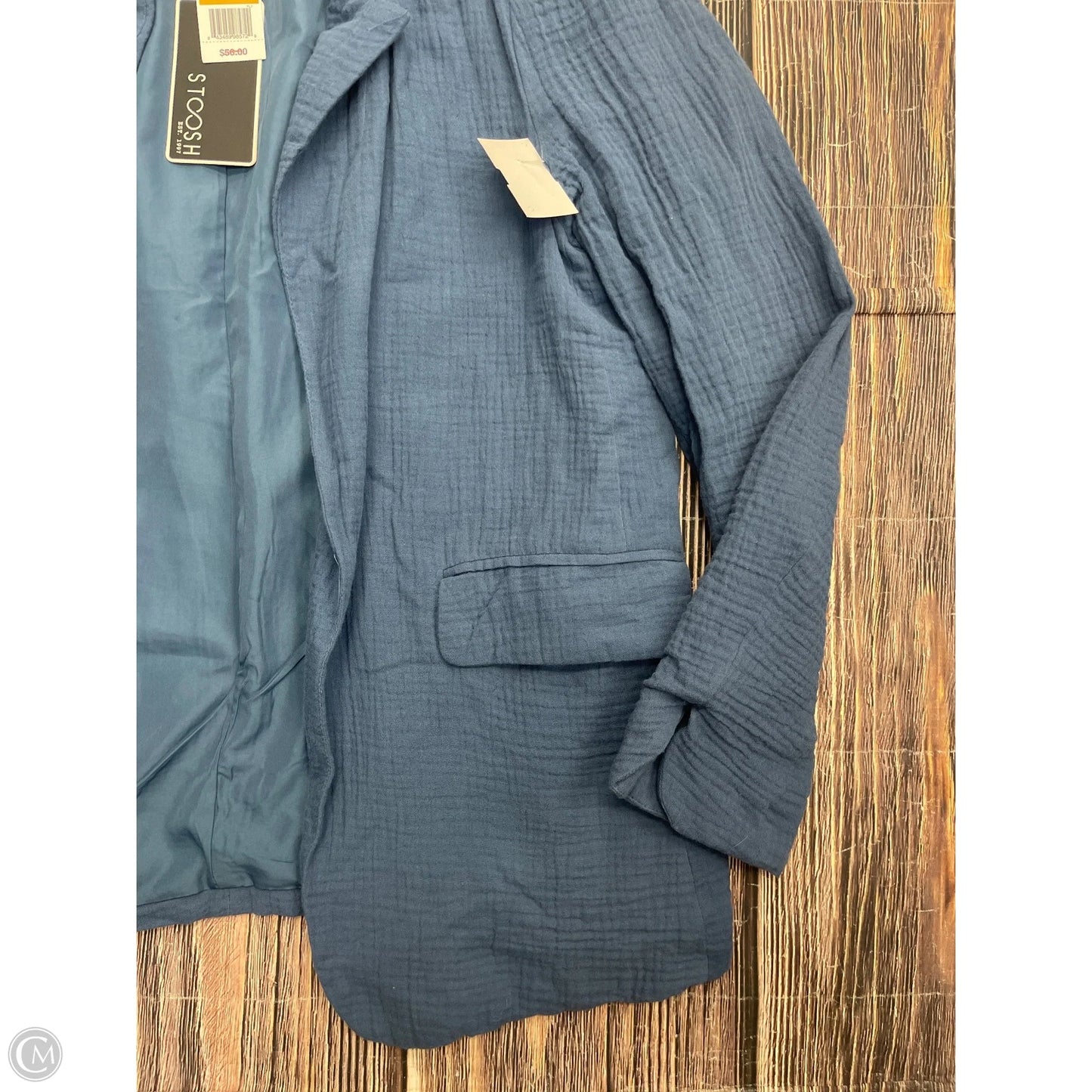 Blazer By Clothes Mentor In Blue, Size: S