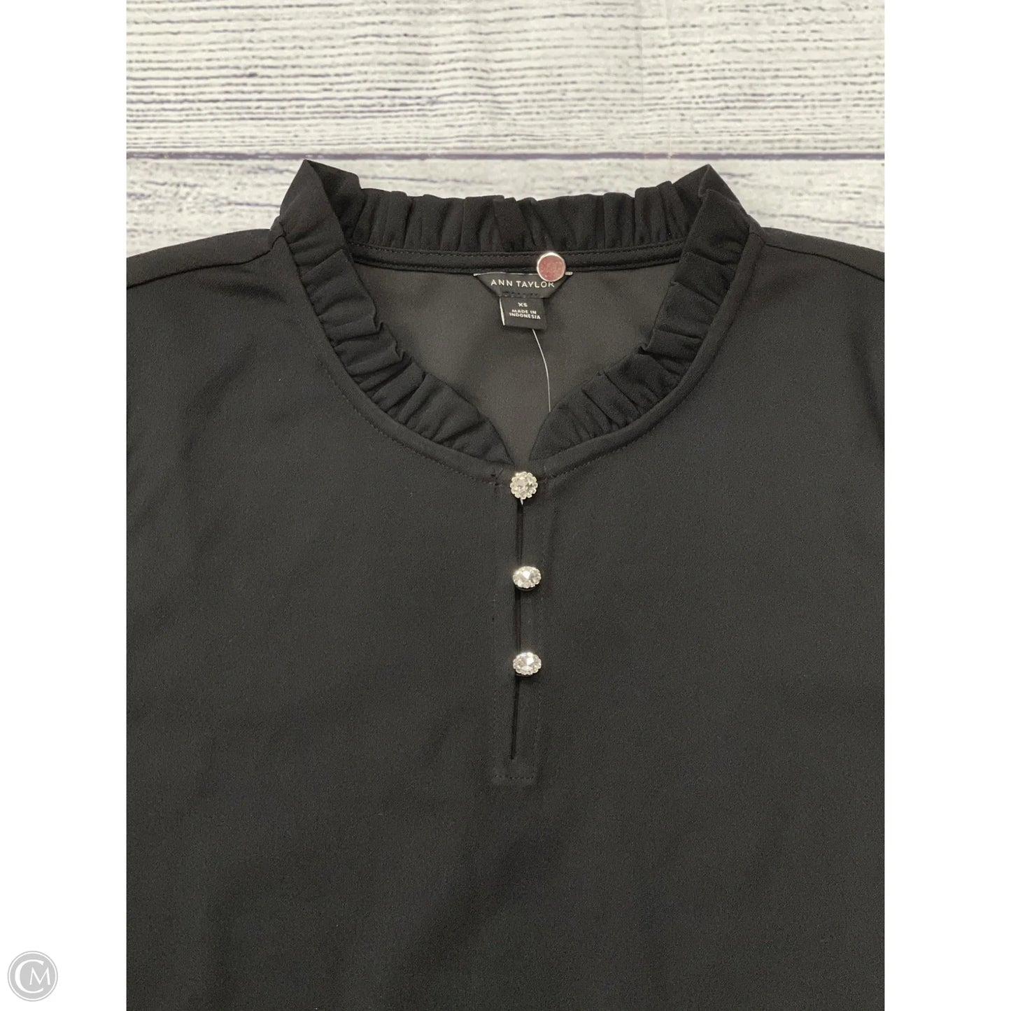Top Long Sleeve By Ann Taylor In Black, Size: Xs