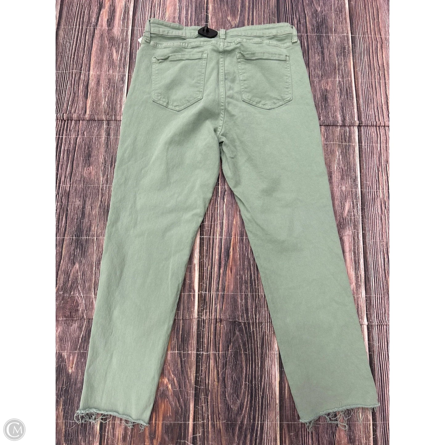 Jeans Straight By Kut In Green Denim, Size: 12