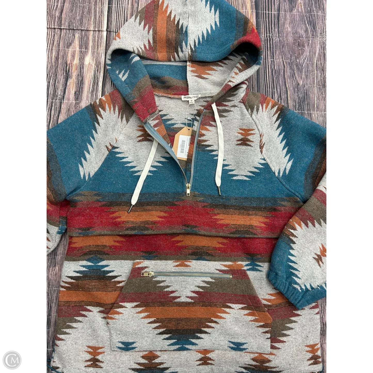 Sweatshirt Hoodie By Main Strip In Multi-colored, Size: M