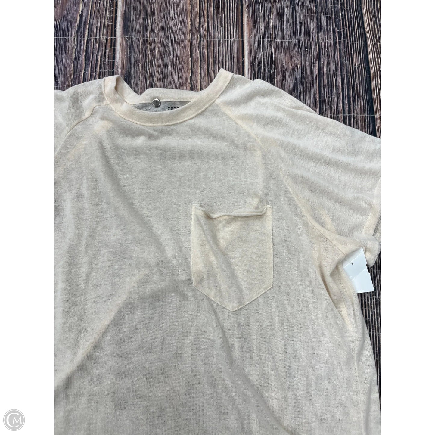 Top Short Sleeve By Good Hart In Cream, Size: M