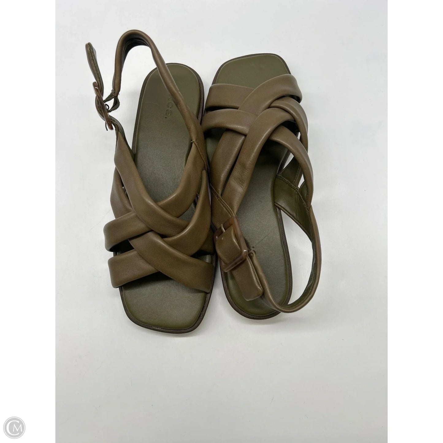 Sandals Flats By Vince In Green, Size: 9.5