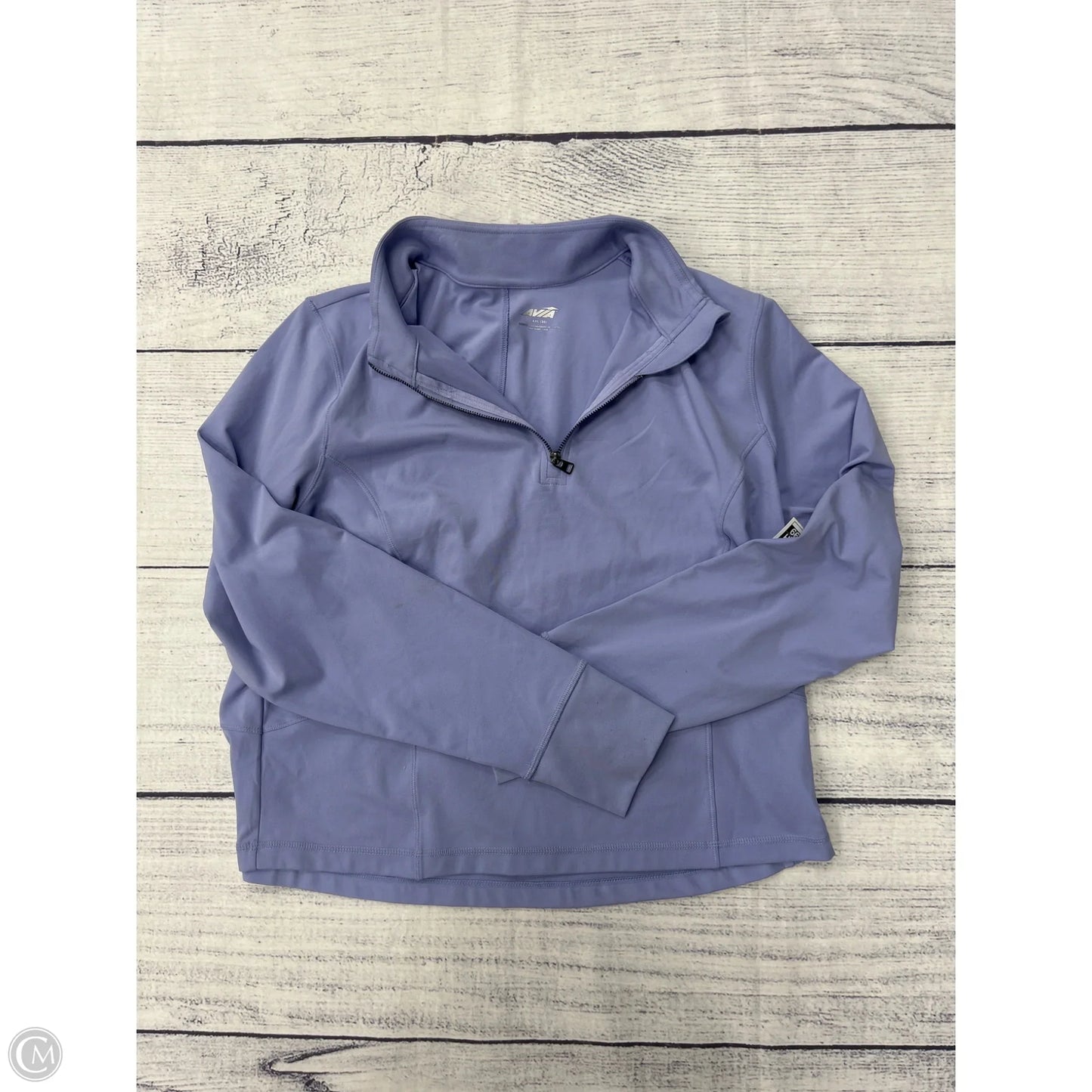 Athletic Jacket By Avia In Blue, Size: 1x