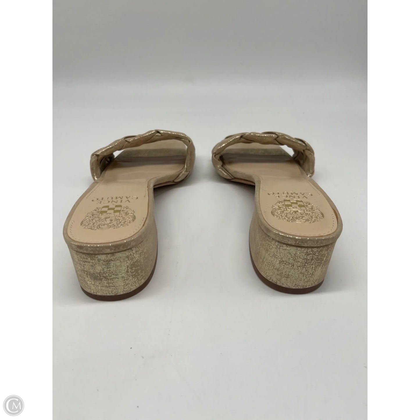 Sandals Heels Block By Vince Camuto In Gold, Size: 8.5