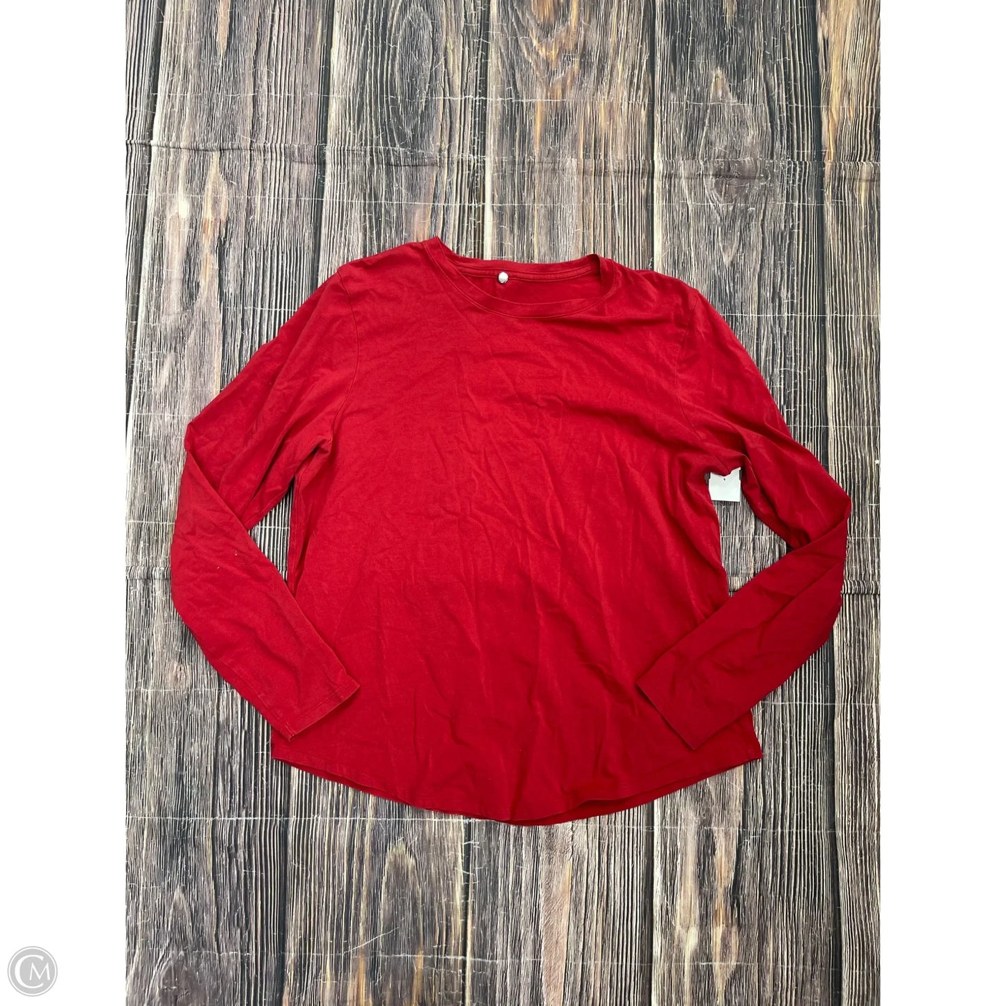 Athletic Top Long Sleeve Crewneck By Lululemon In Red, Size: 12