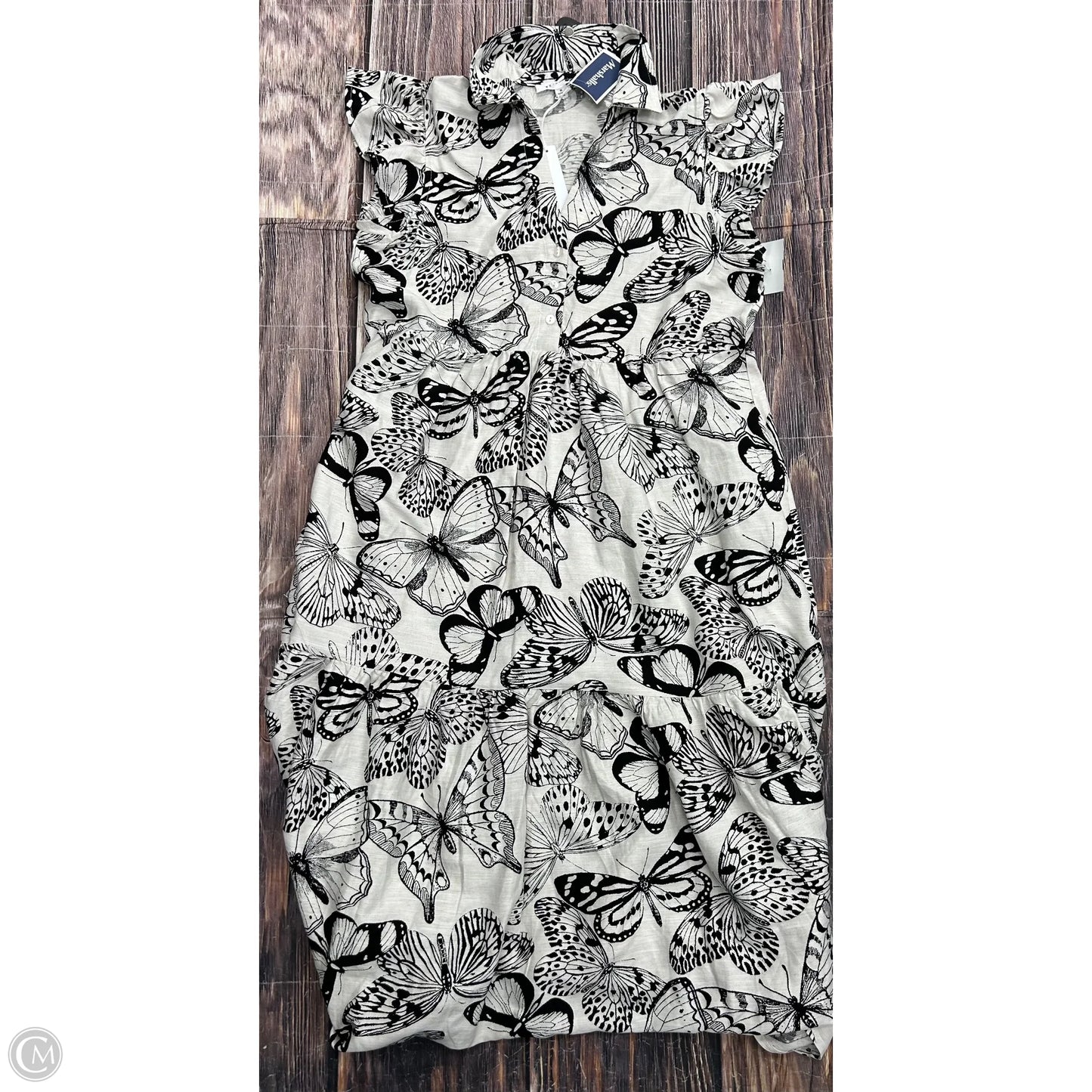 Dress Casual Maxi By Jane And Delancey In Black & White, Size: M