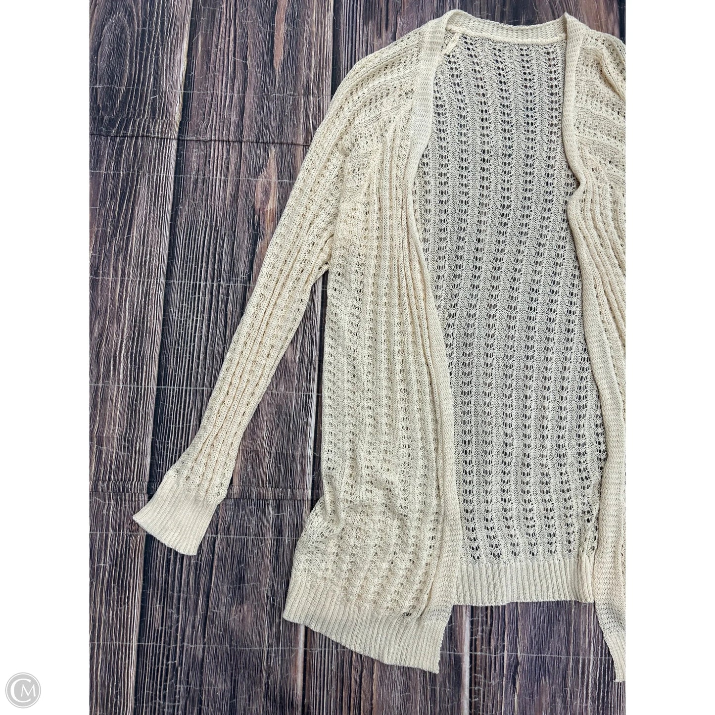 Cardigan By Clothes Mentor In Cream, Size: Xl