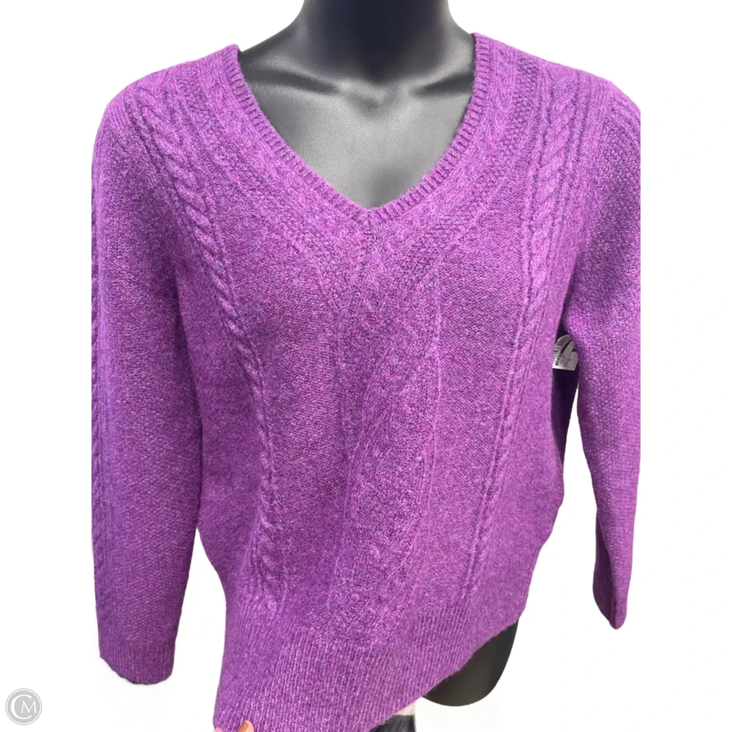 Sweater By Talbots In Purple, Size: Xl