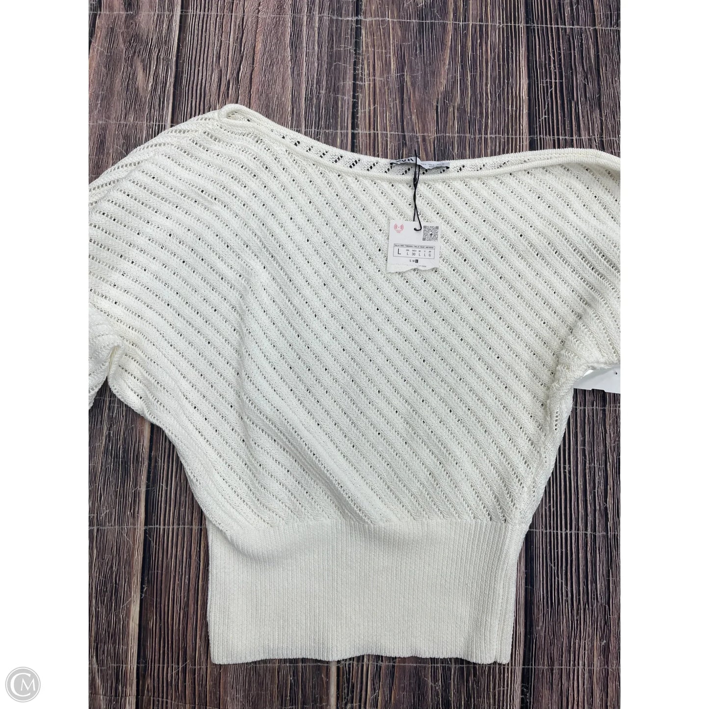 Sweater By Zara In White, Size: L