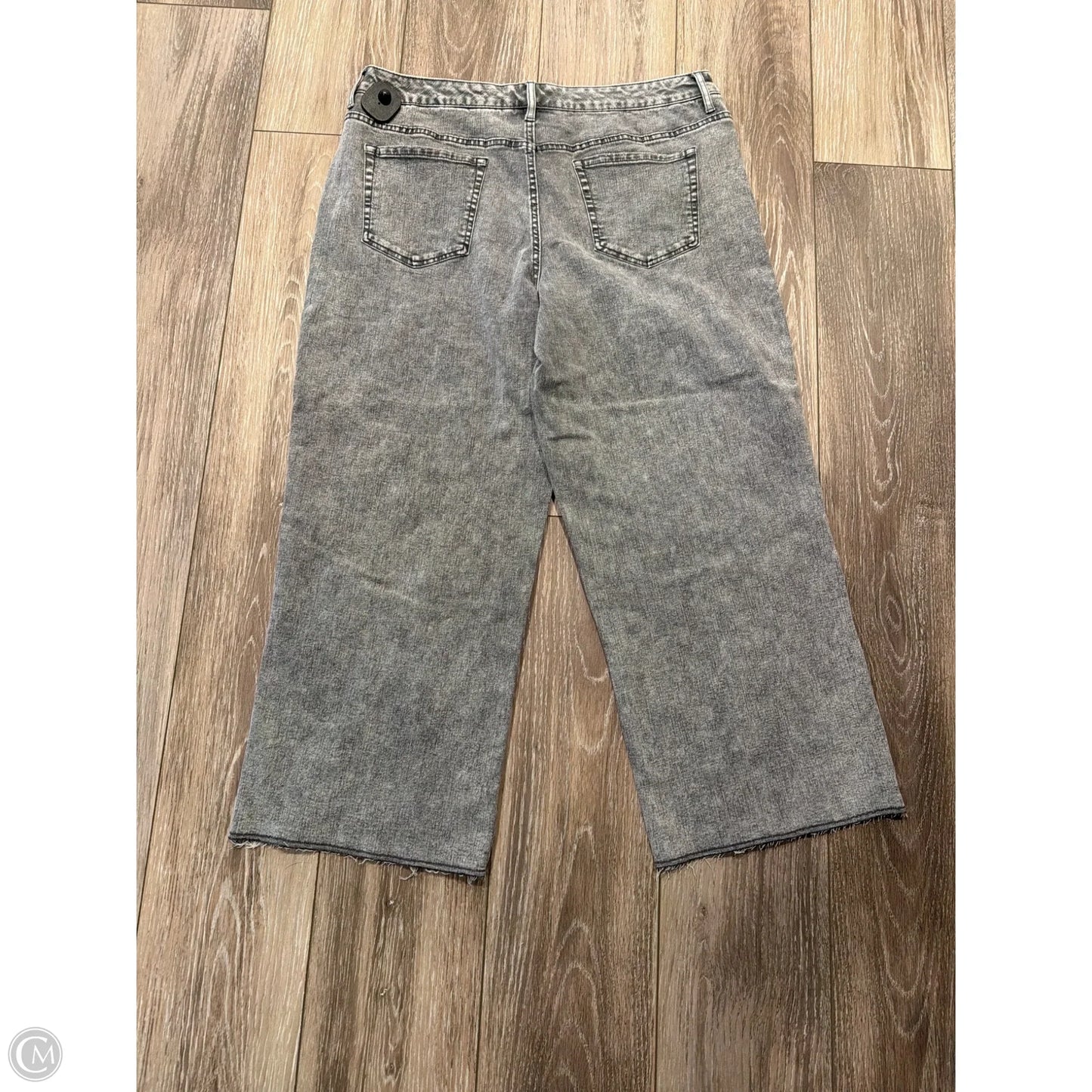 Jeans Wide Leg By Logo In Grey Denim, Size: 16l