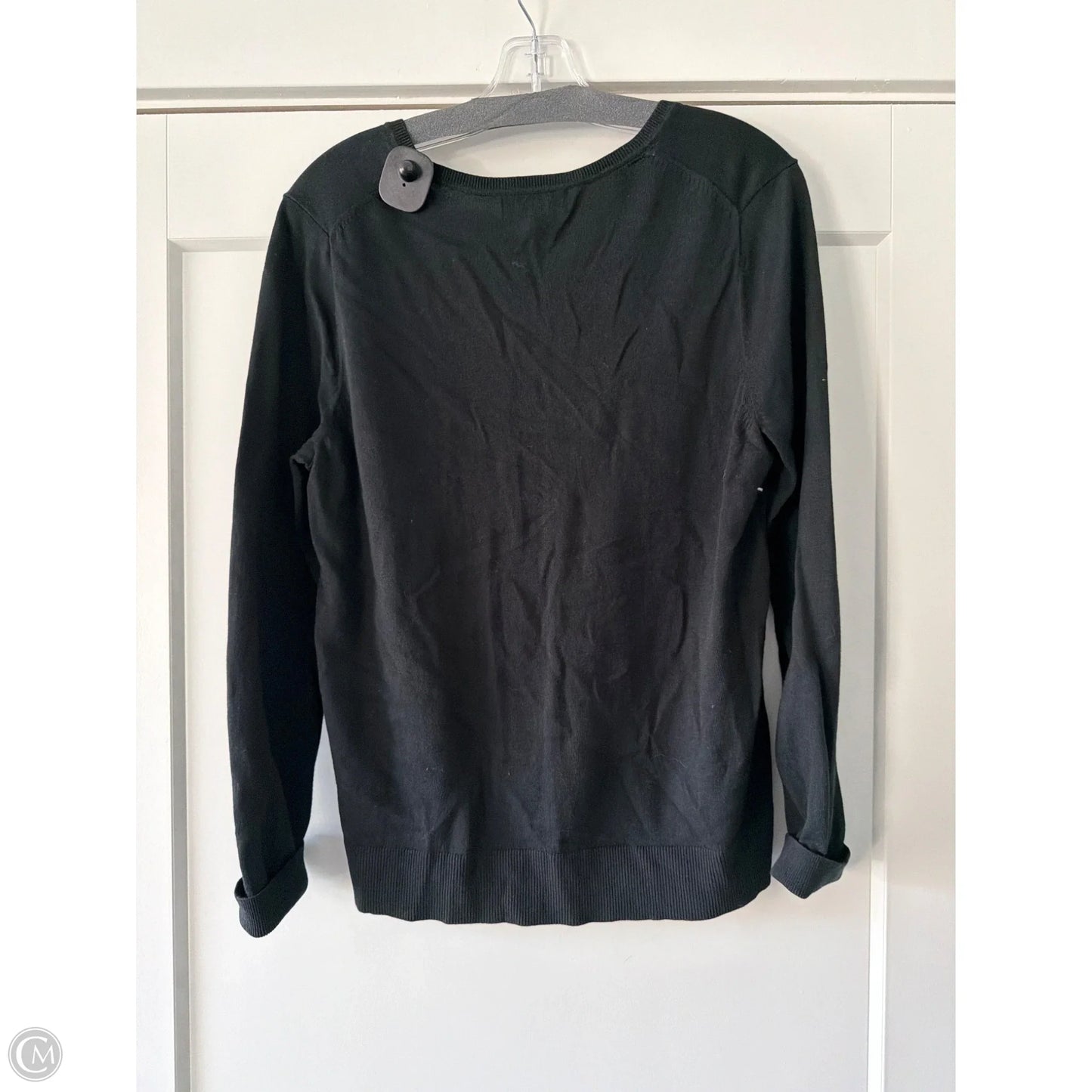 Top Long Sleeve By Banana Republic In Black, Size: L