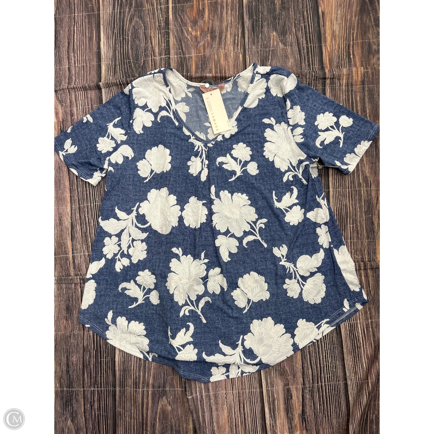 Top Short Sleeve By Clothes Mentor In Blue, Size: 3x