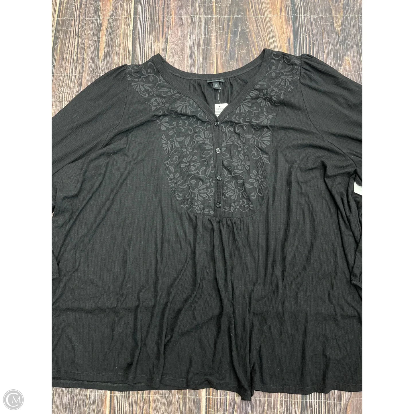 Top Long Sleeve By Torrid In Black, Size: 5