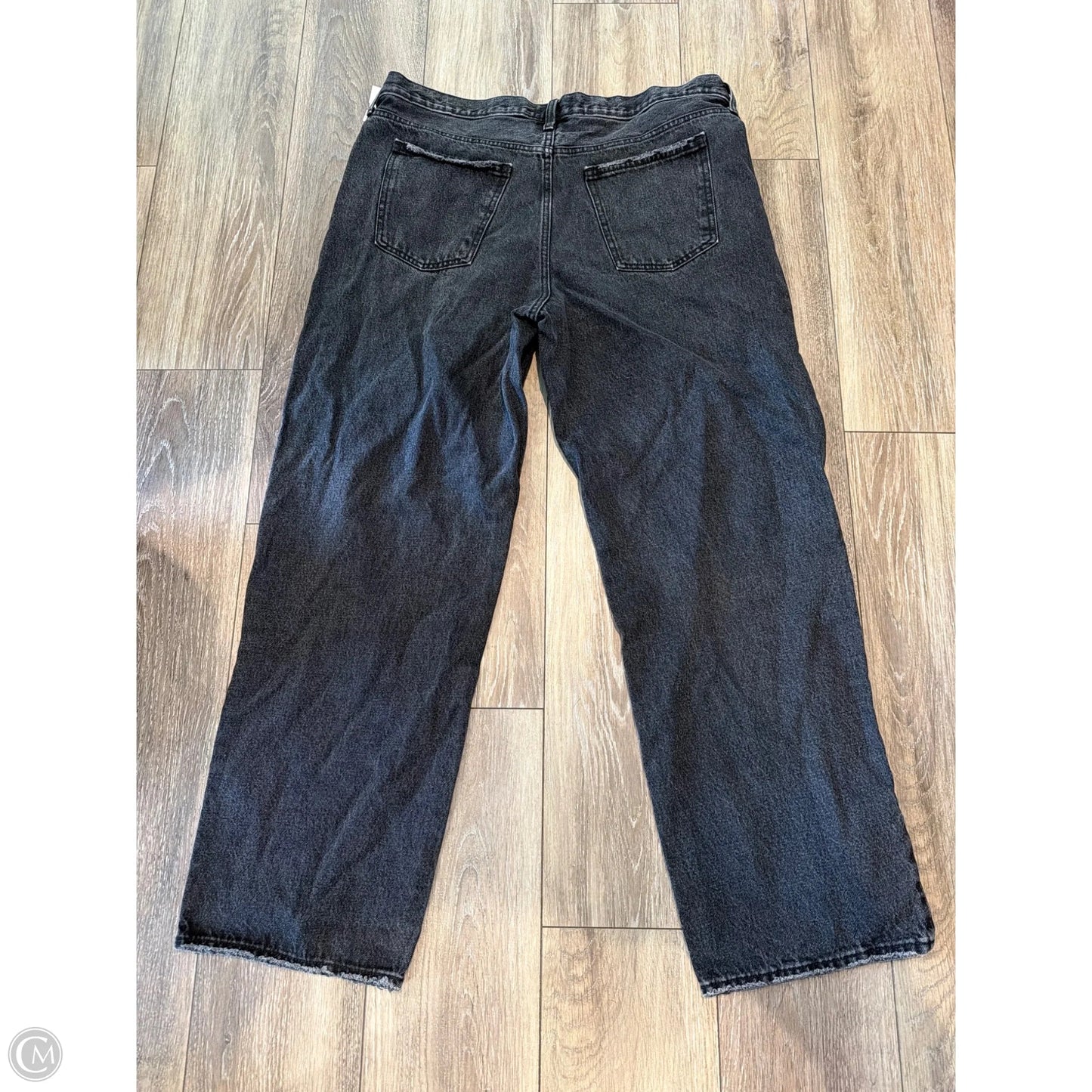 Jeans Wide Leg By Universal Thread In Black Denim, Size: 16