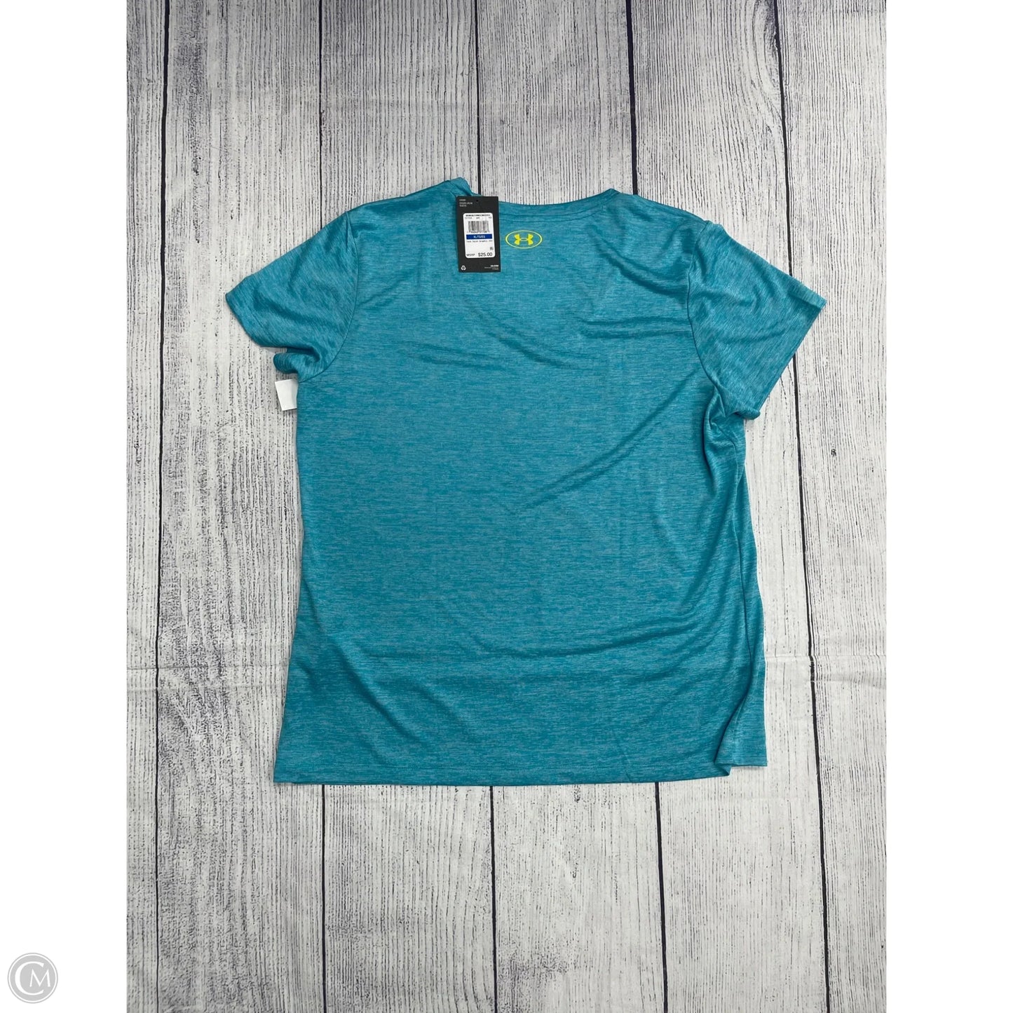 Athletic Top Short Sleeve By Under Armour In Blue, Size: Xl
