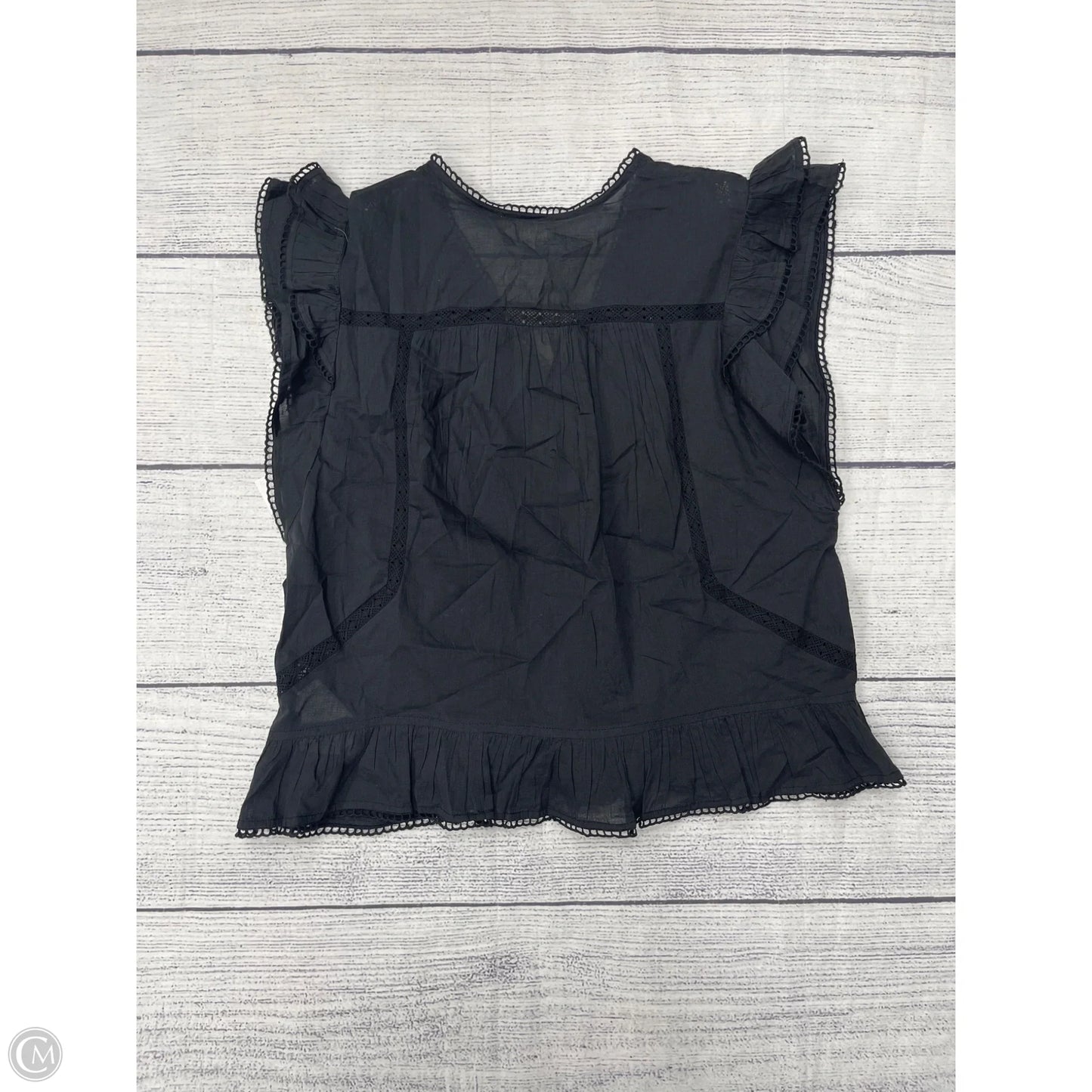 Top Short Sleeve By Clothes Mentor In Black, Size: M