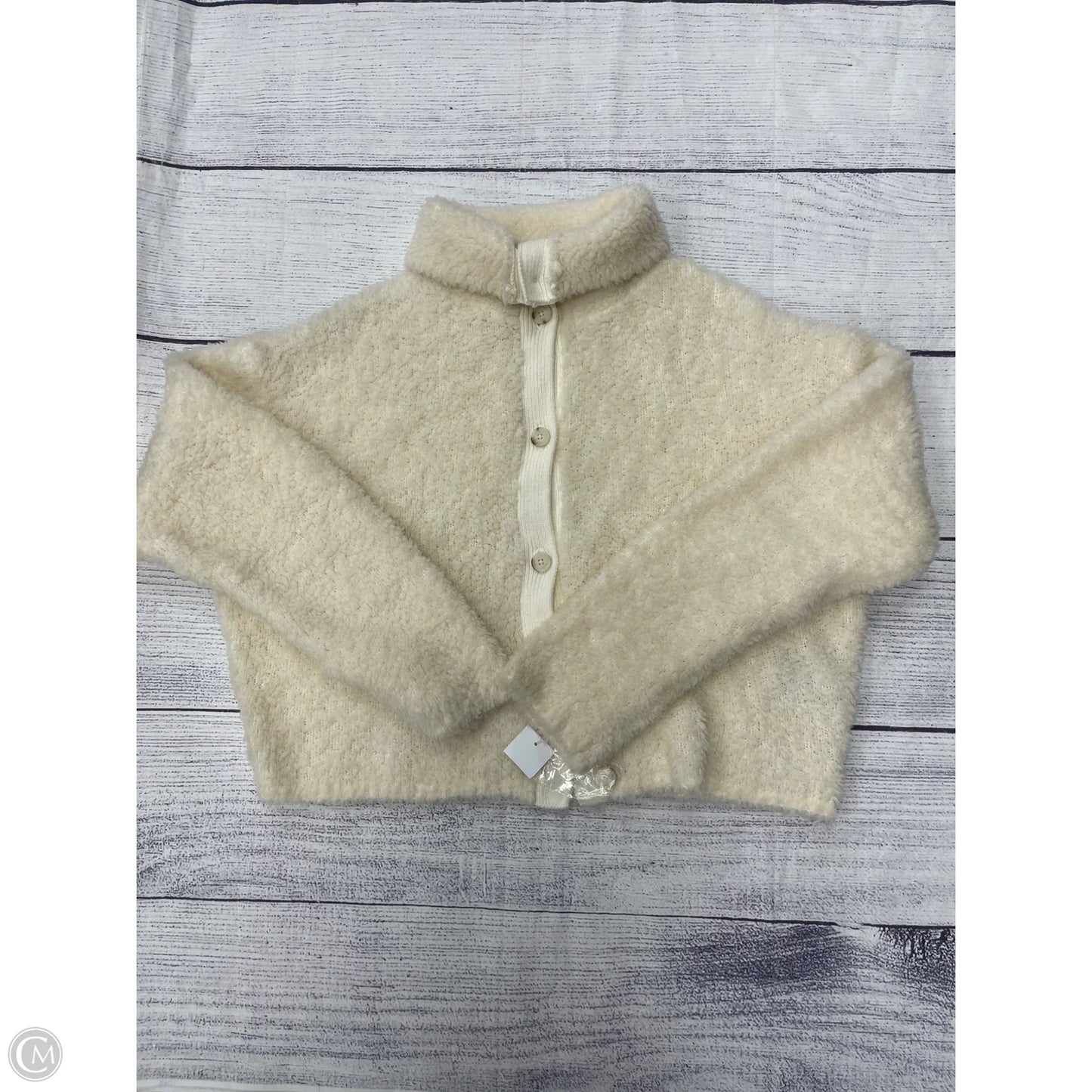 Sweater Cardigan Designer By Ugg In Cream, Size: M