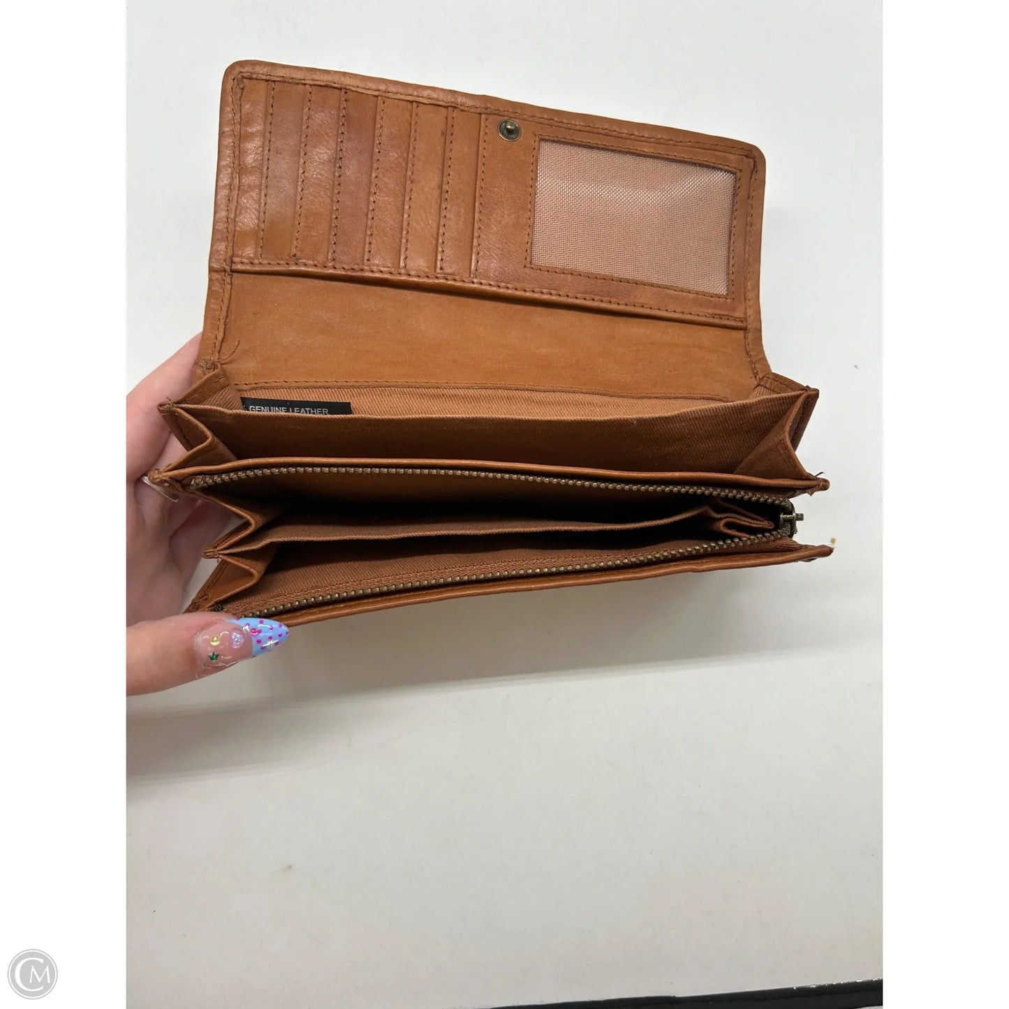 Wallet Leather By Clothes Mentor, Size: Medium
