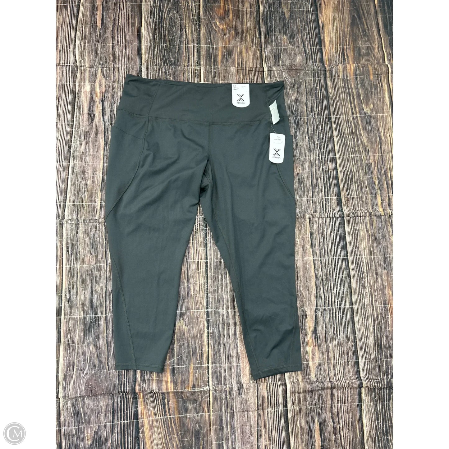 Athletic Leggings Capris By Xersion In Grey, Size: 2x
