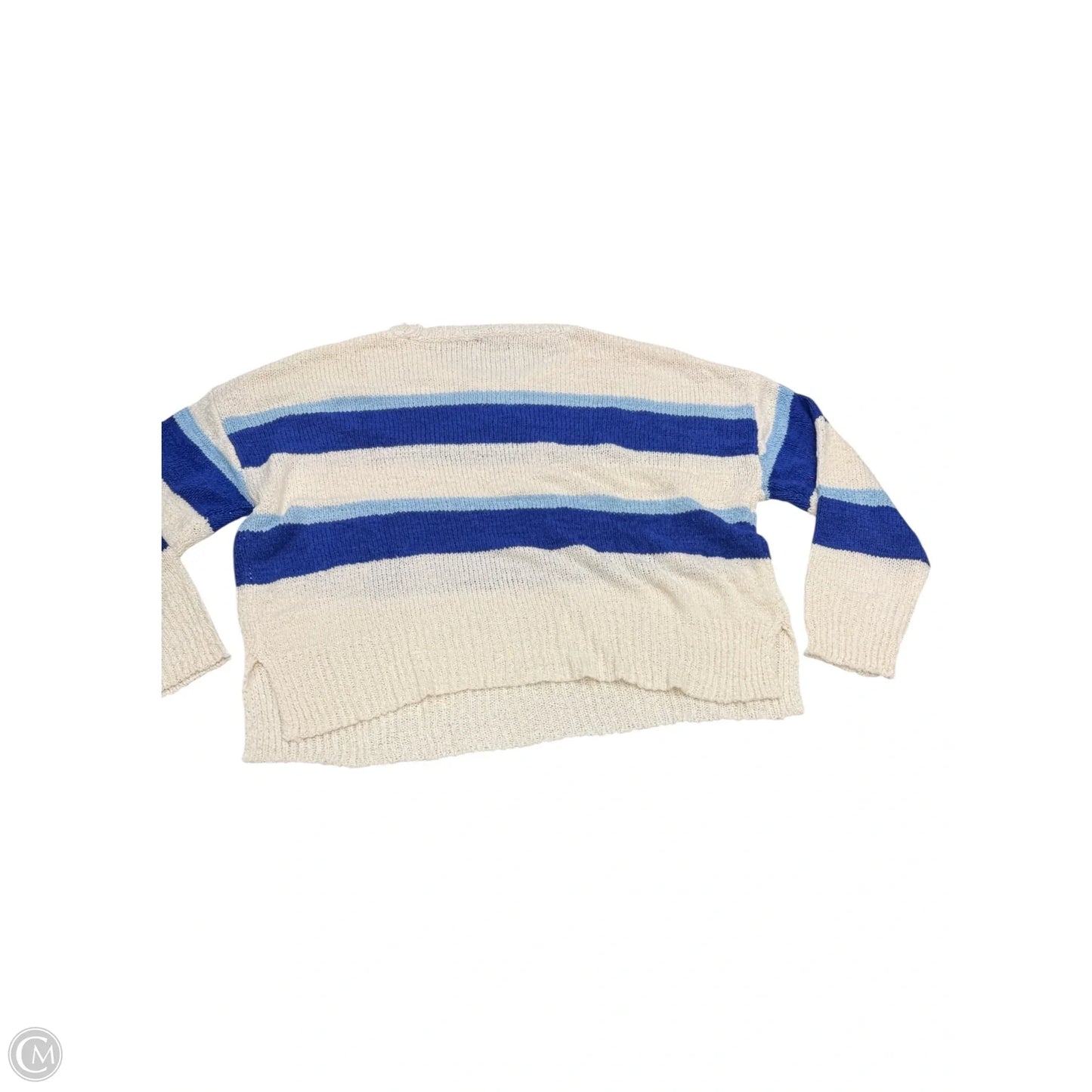 Sweater By New York And Co In Blue & Cream, Size: 1x