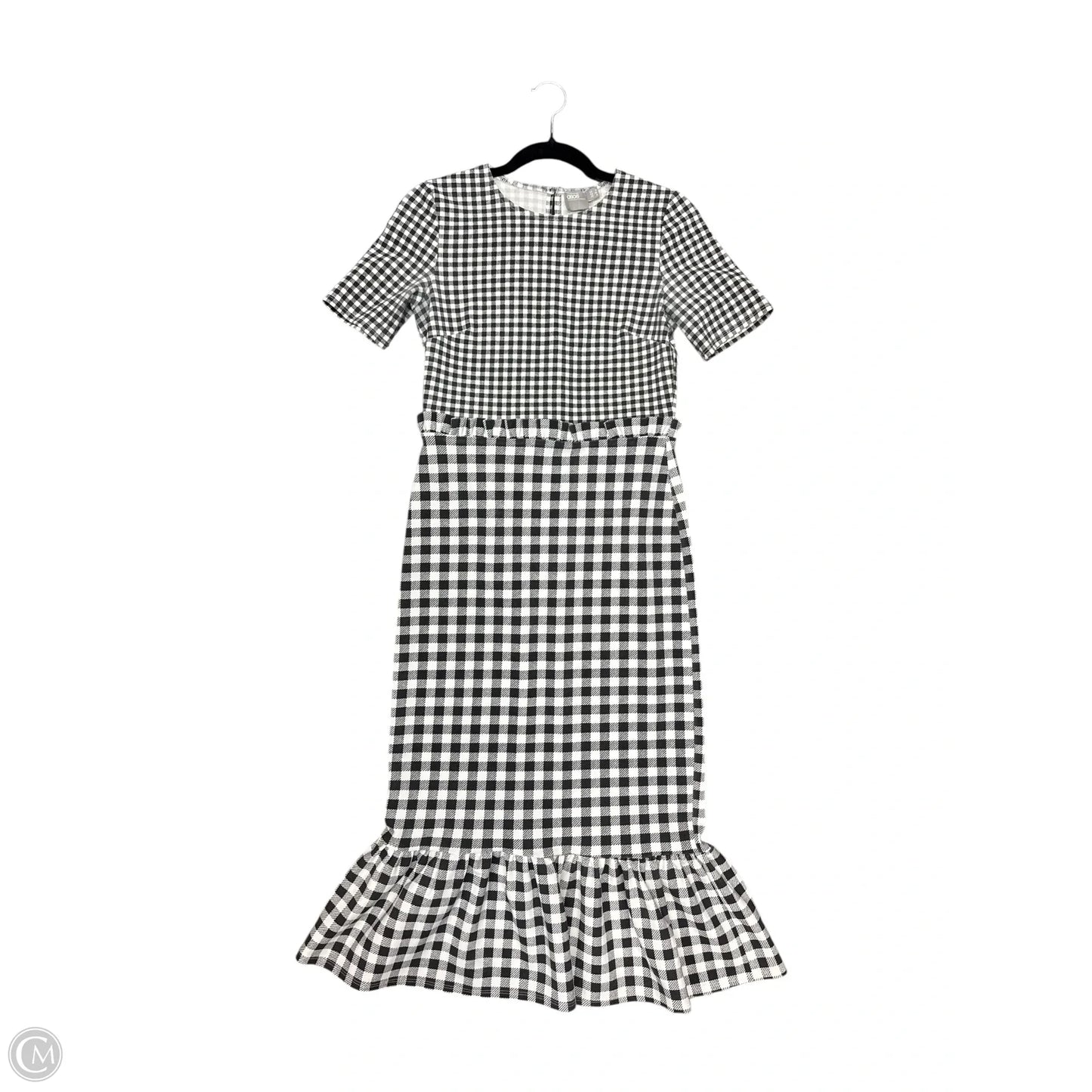 Dress Party Long By Asos In Black & White, Size: 4